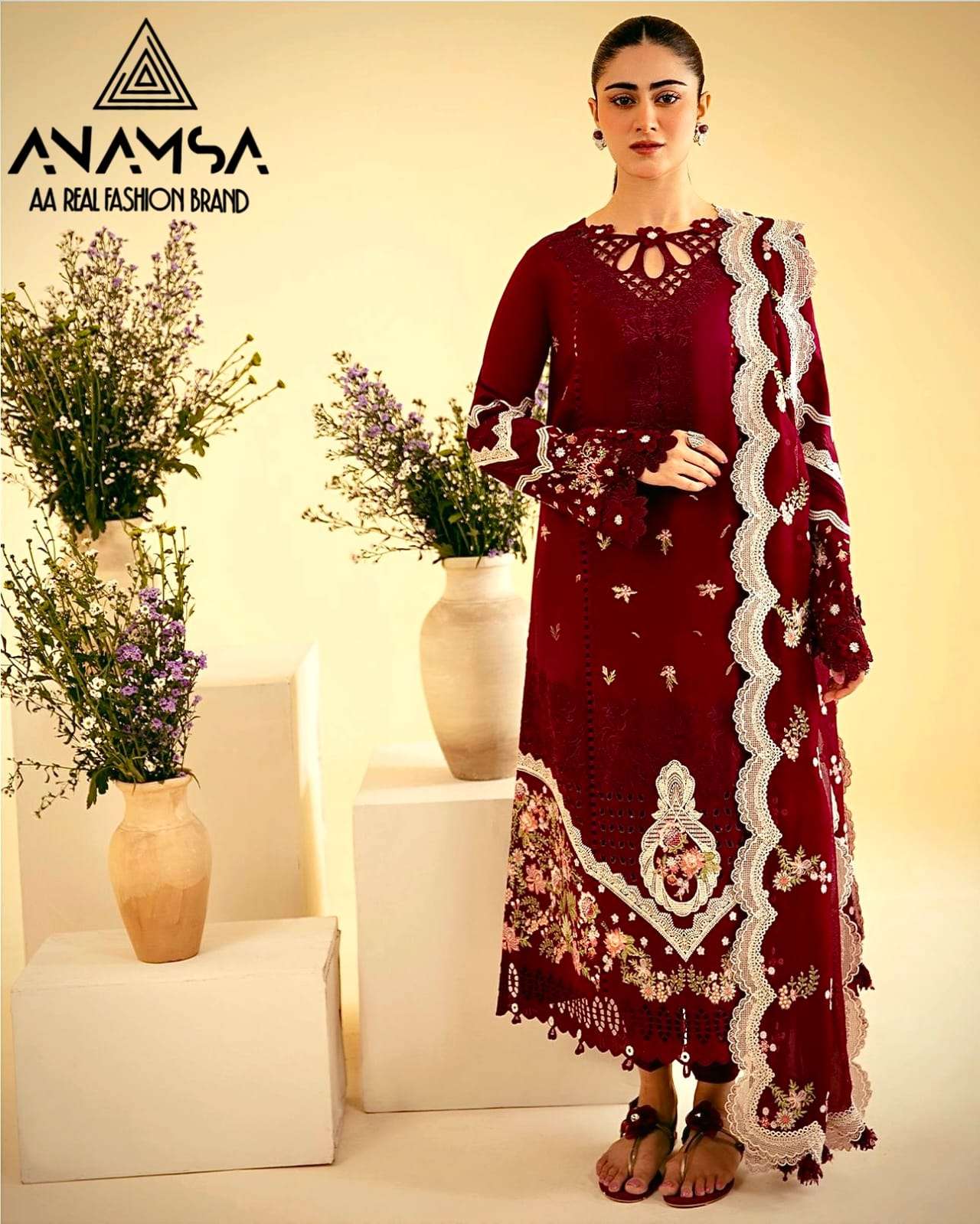 ANAMSA - 509 HEAVY EMBROIDERED PARTY WEAR SUIT