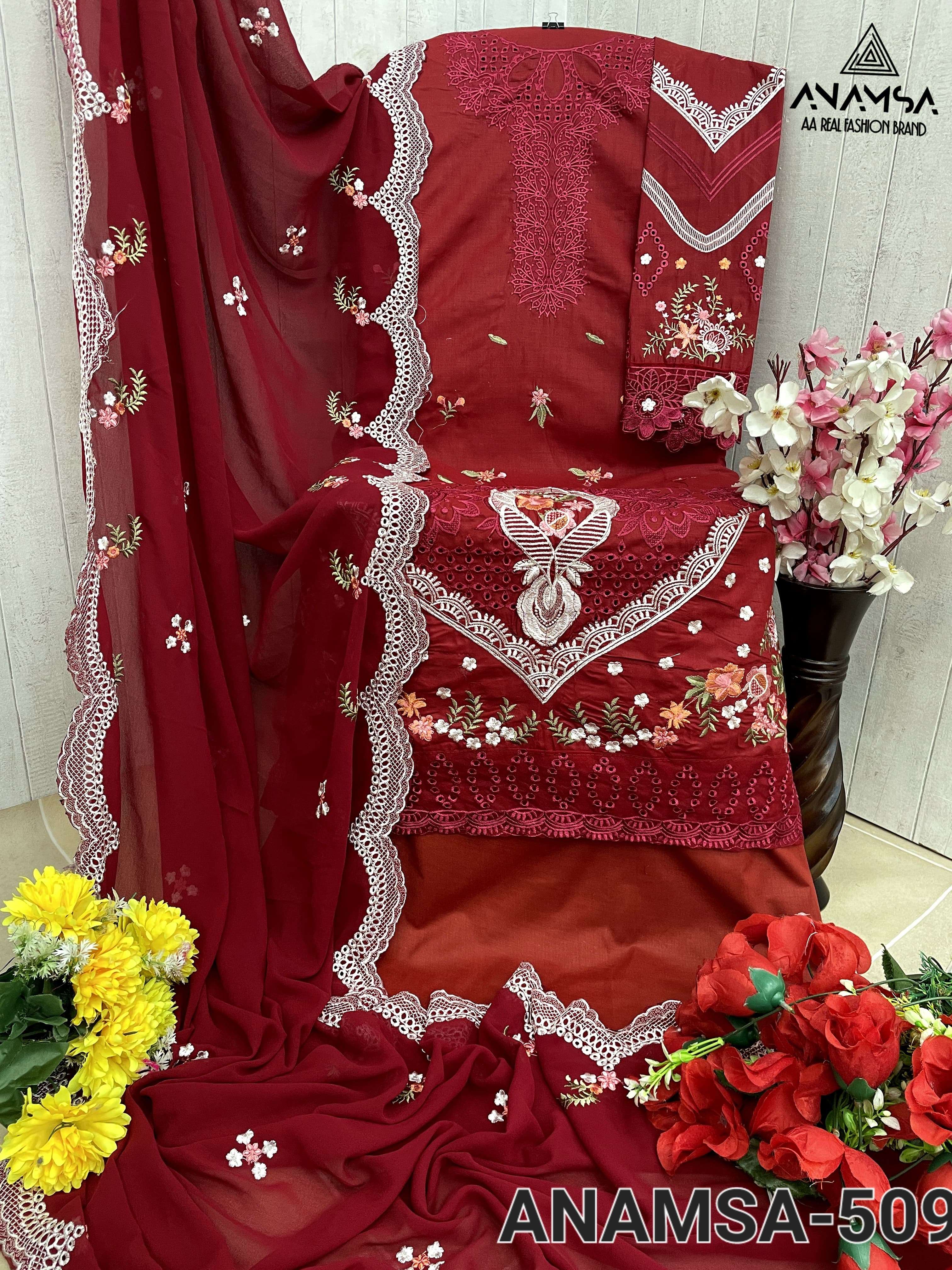 ANAMSA - 509 HEAVY EMBROIDERED PARTY WEAR SUIT
