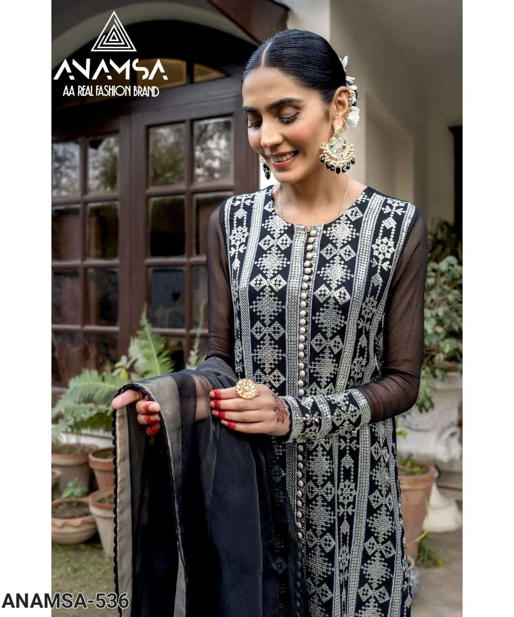 ANAMSA-536 HEAVY EMBROIDERED READYMADE SUIT
