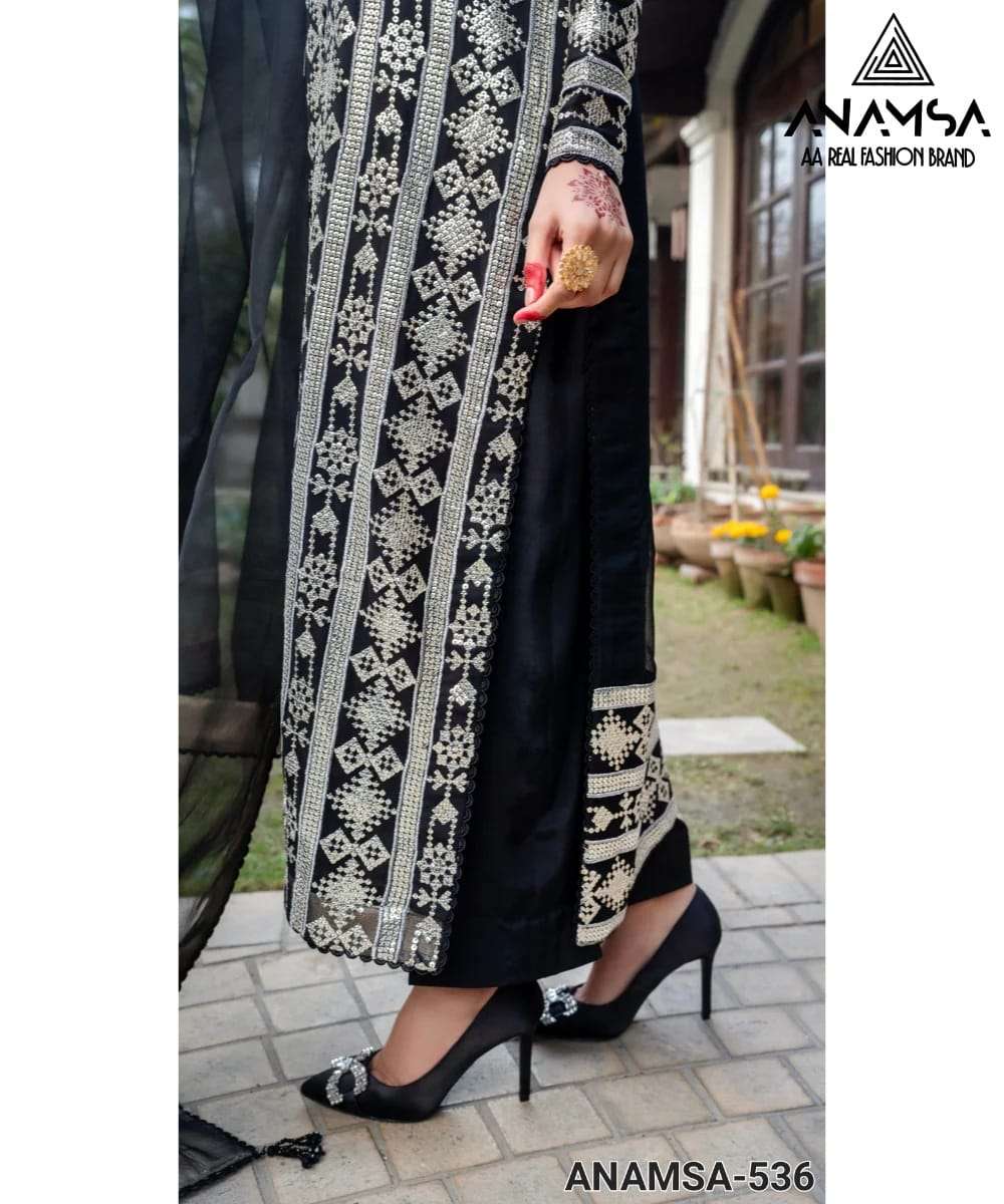 ANAMSA-536 HEAVY EMBROIDERED READYMADE SUIT