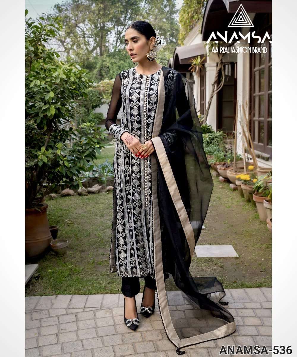 ANAMSA-536 HEAVY EMBROIDERED READYMADE SUIT