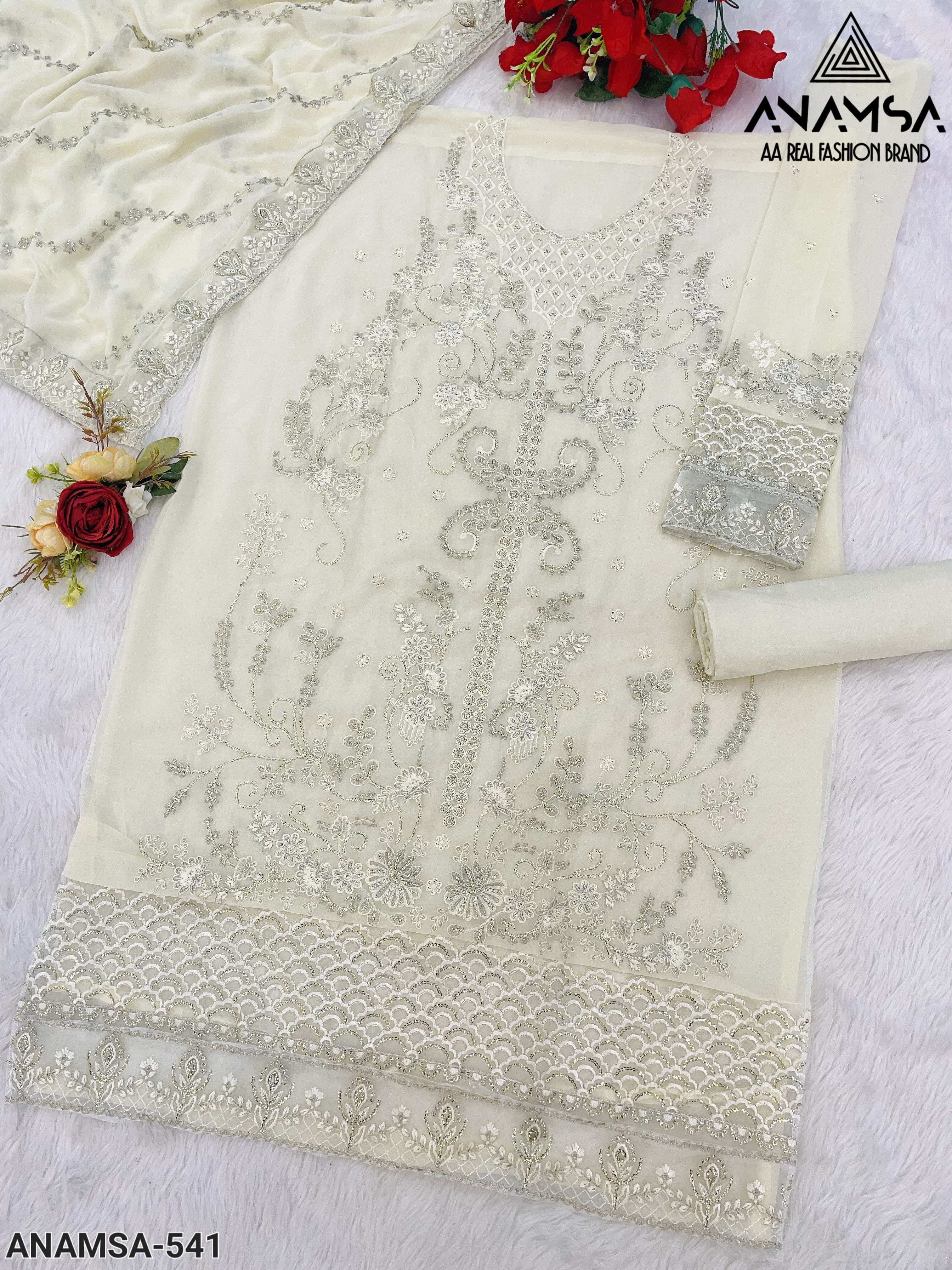 ANAMSA - 541 HEAVY EMBROIDERED PARTY WEAR SUIT 