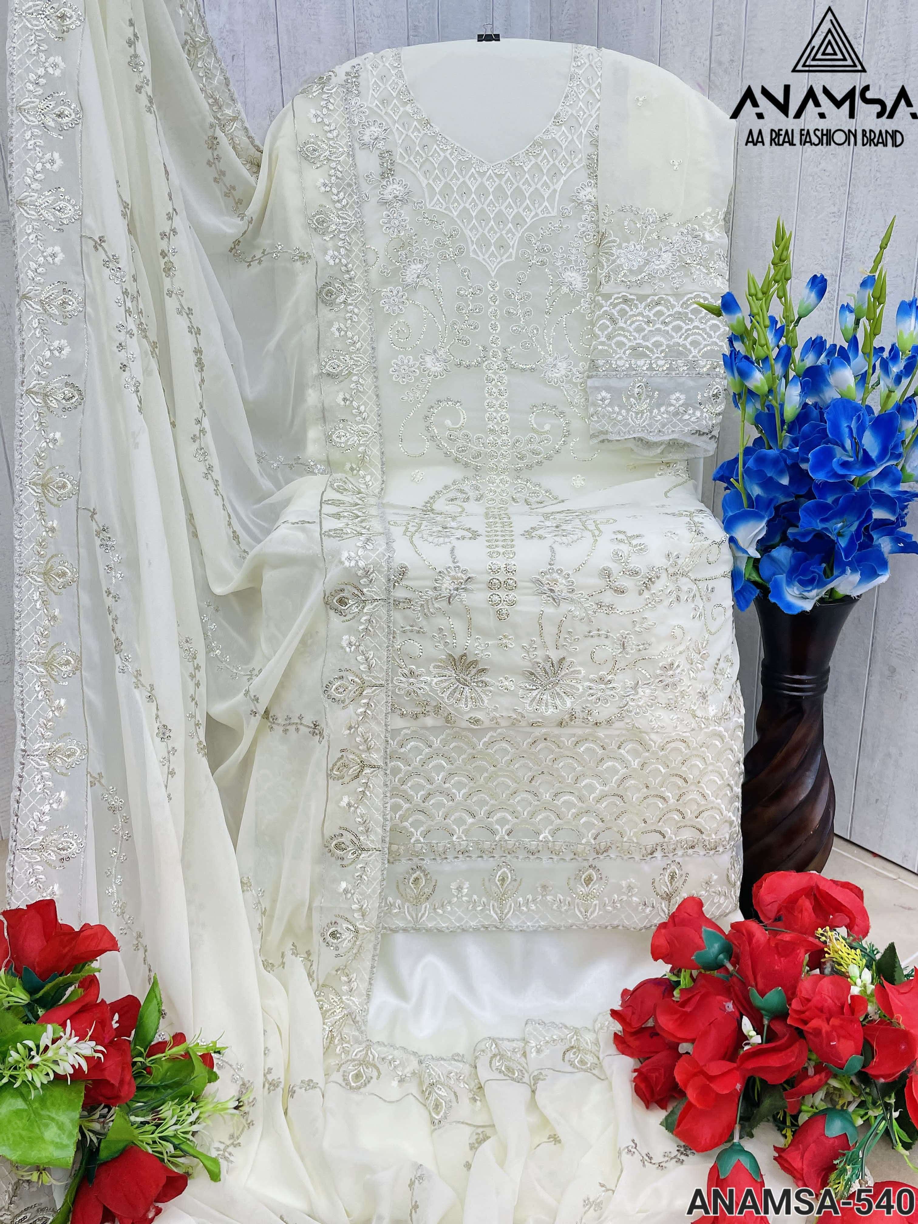 ANAMSA - 541 HEAVY EMBROIDERED PARTY WEAR SUIT 