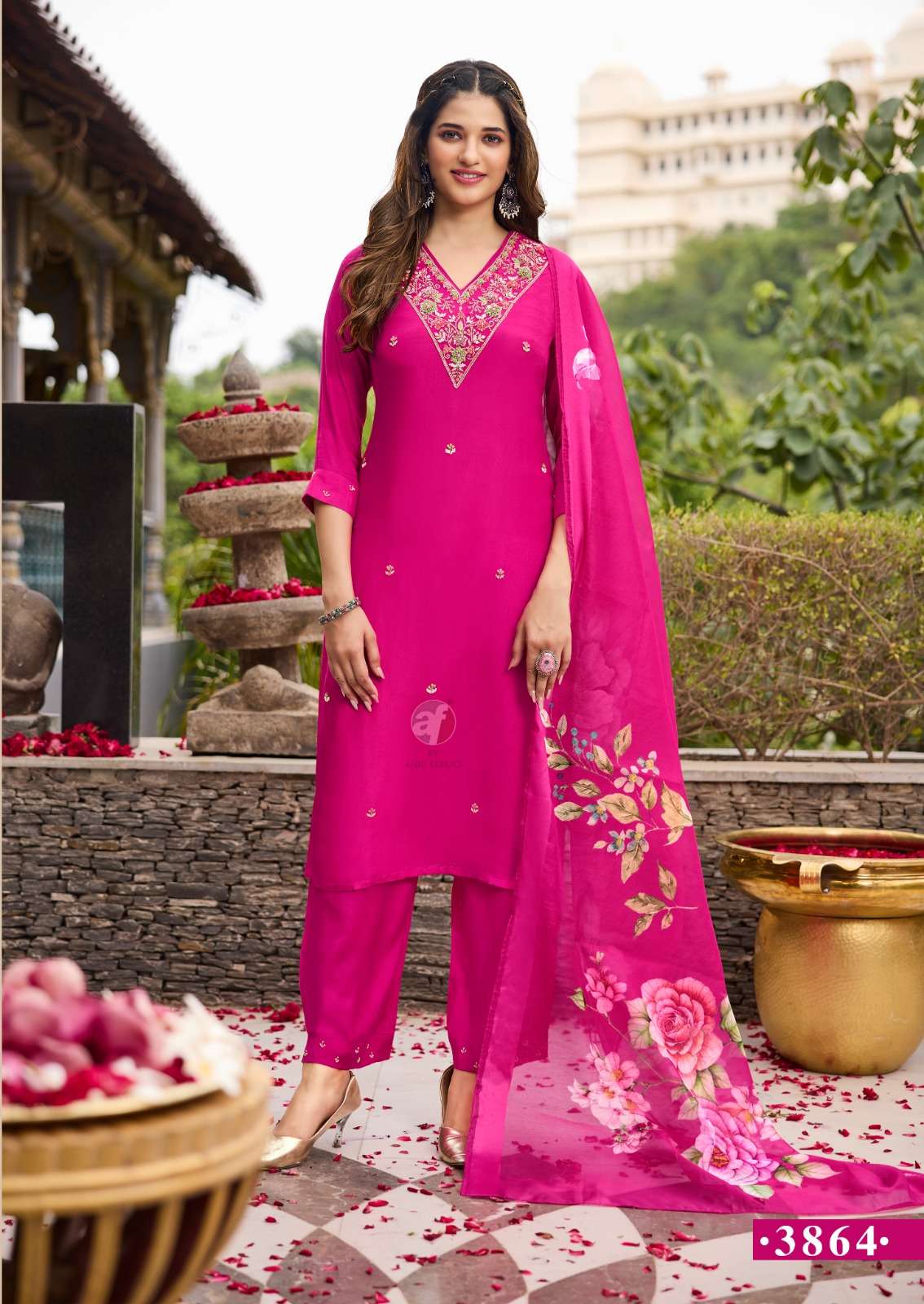 ANJU FABRICS GHUNGHAT VOL 11 SILK DESIGNER FANCY SUIT
