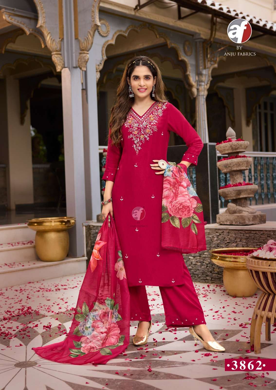 ANJU FABRICS GHUNGHAT VOL 11 SILK DESIGNER FANCY SUIT