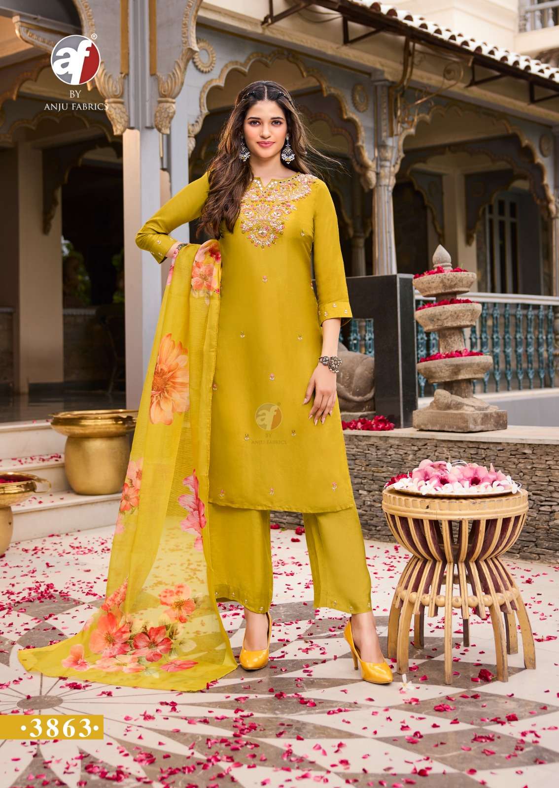 ANJU FABRICS GHUNGHAT VOL 11 SILK DESIGNER FANCY SUIT