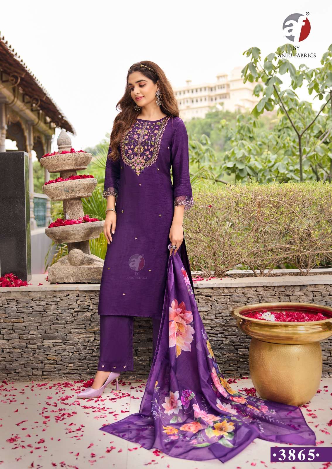 ANJU FABRICS GHUNGHAT VOL 11 SILK DESIGNER FANCY SUIT