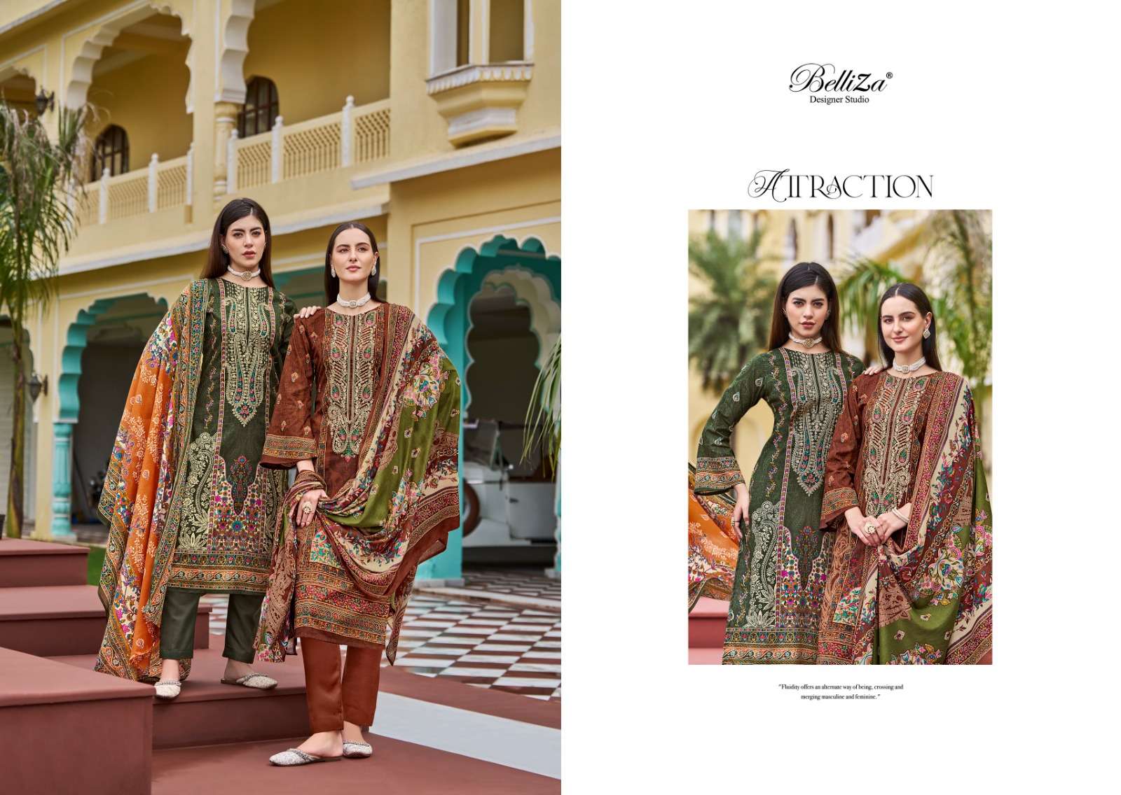 BELLIZA DESIGNER STUDIO NAIRA VOL 71 COTTON DIGITAL PRINTS SUIT