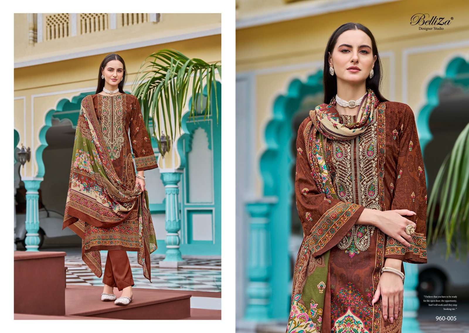 BELLIZA DESIGNER STUDIO NAIRA VOL 71 COTTON DIGITAL PRINTS SUIT