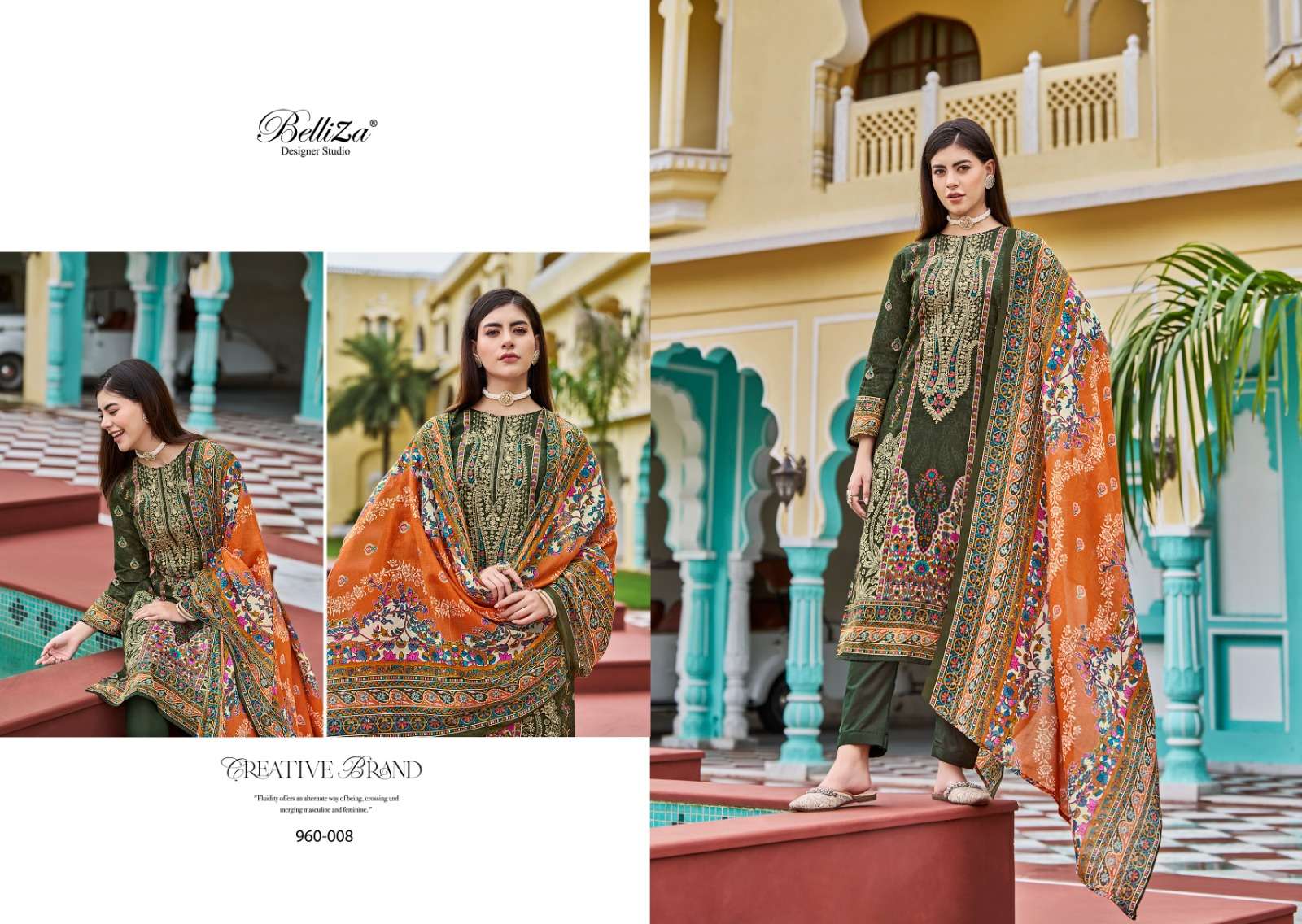 BELLIZA DESIGNER STUDIO NAIRA VOL 71 COTTON DIGITAL PRINTS SUIT