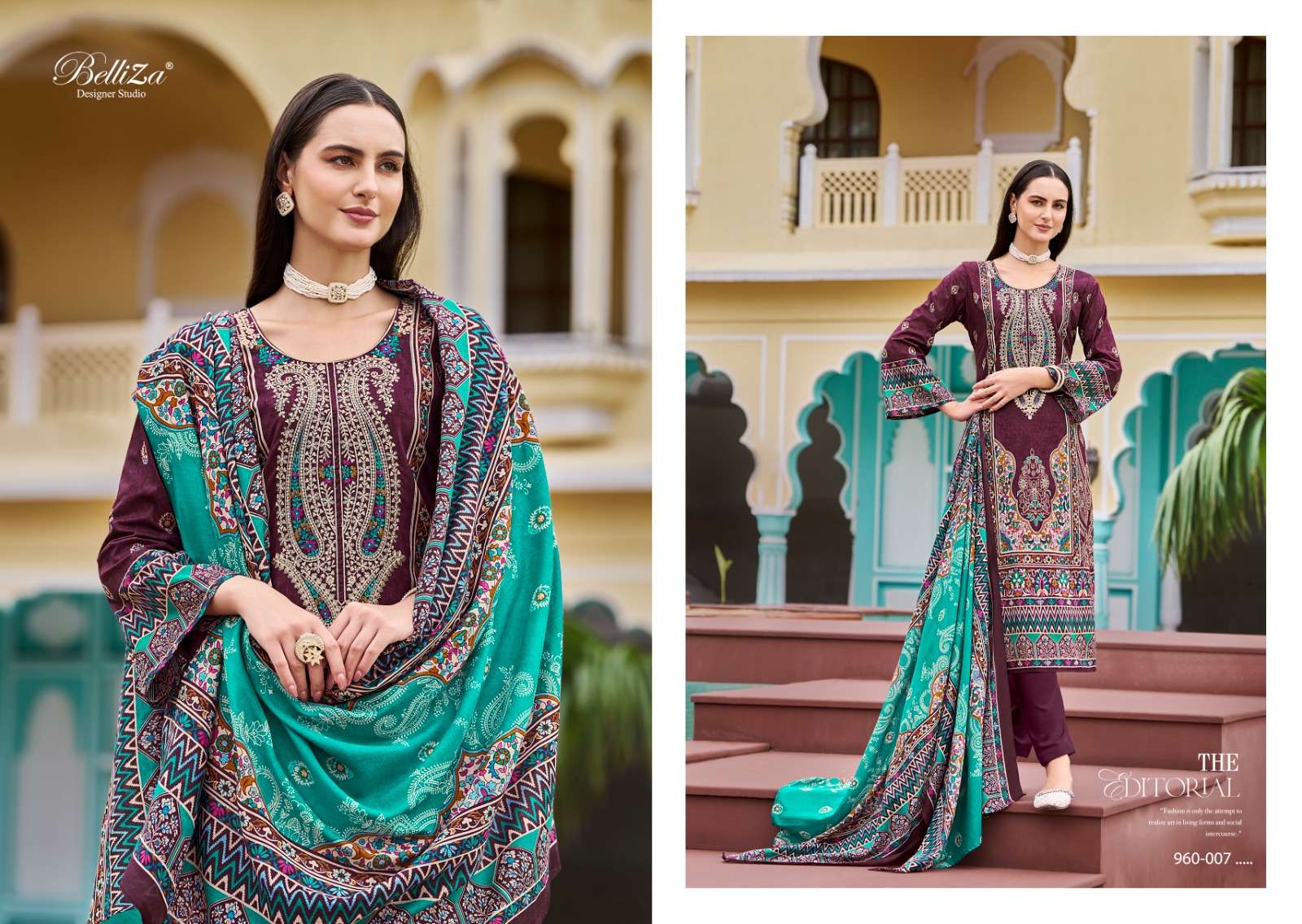 BELLIZA DESIGNER STUDIO NAIRA VOL 71 COTTON DIGITAL PRINTS SUIT