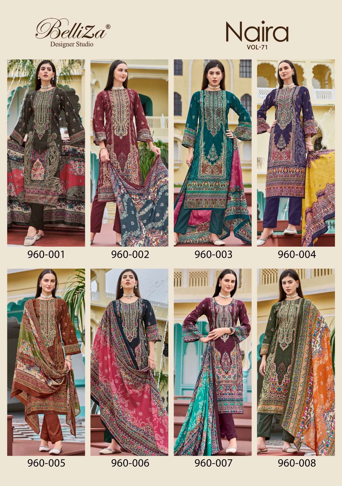 BELLIZA DESIGNER STUDIO NAIRA VOL 71 COTTON DIGITAL PRINTS SUIT