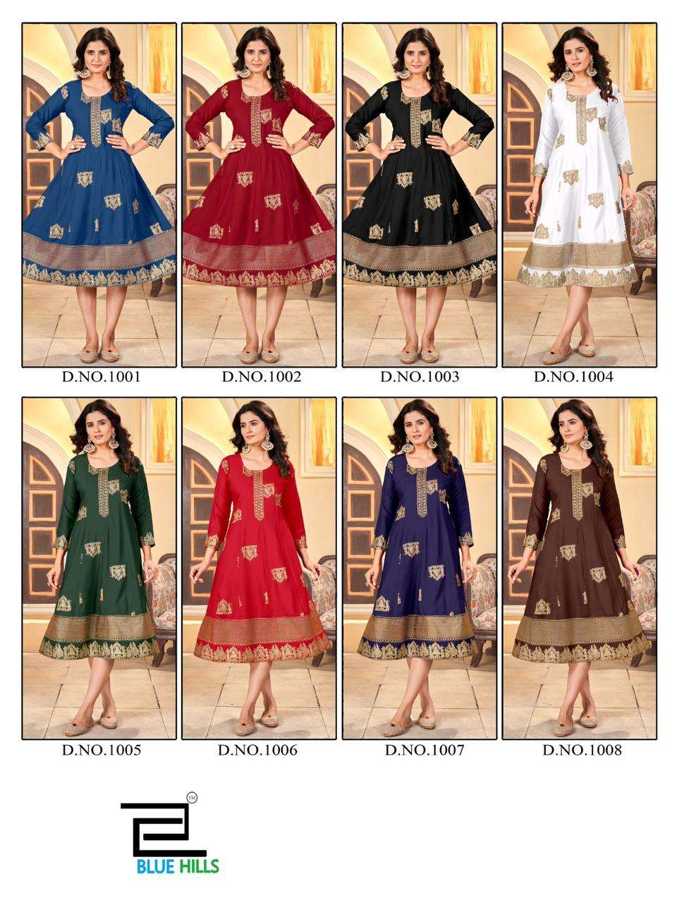 BLUE HILLS PALKI SPECIAL RAYON FOIL PRINT GOWN 