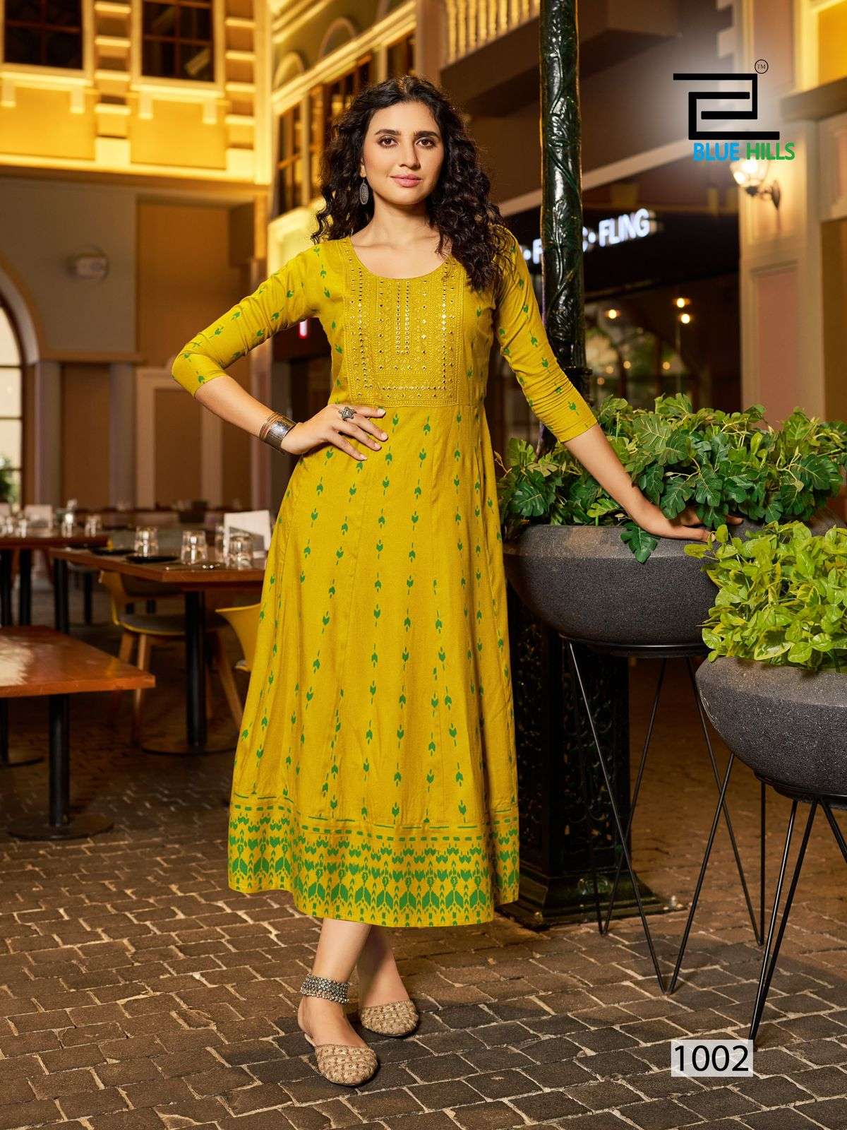 BLUE HILLS ZUDIO RAYON FANCY ANARKALI STYLE GOWN