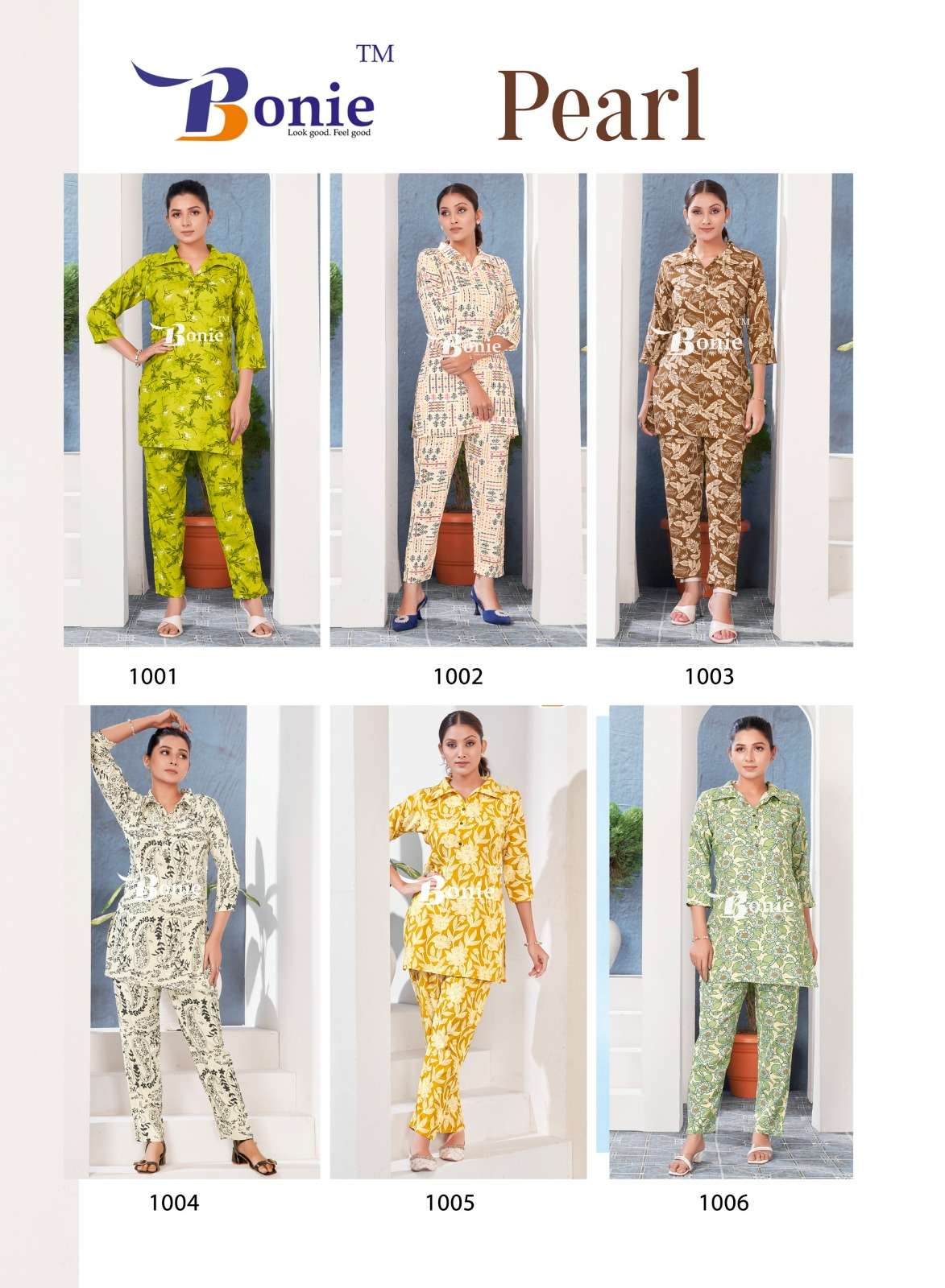 BONIE  PEARL RAYON PRINT FANCY CO-ORD SET