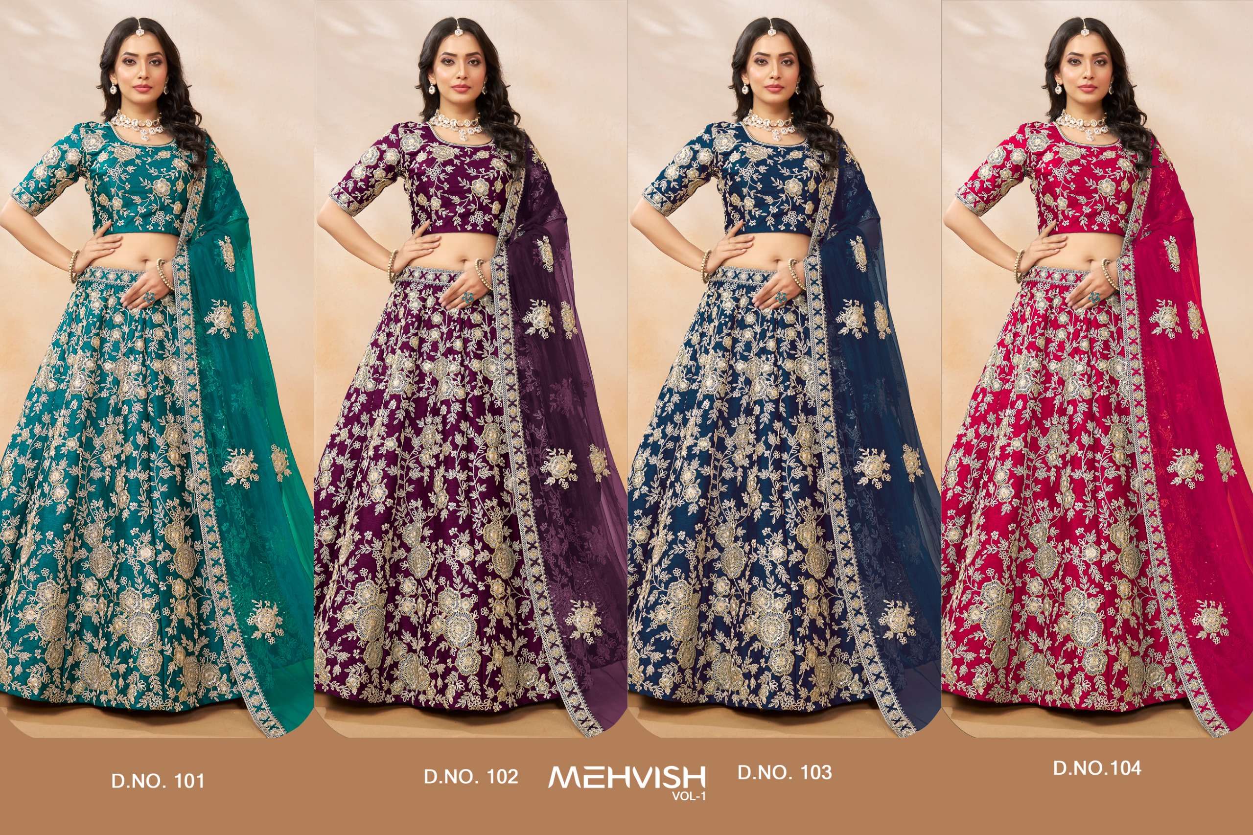 DANI CREATION MEHVISH VOL 1 SILK DESIGNER HEAVY LEHENGA CHOLI