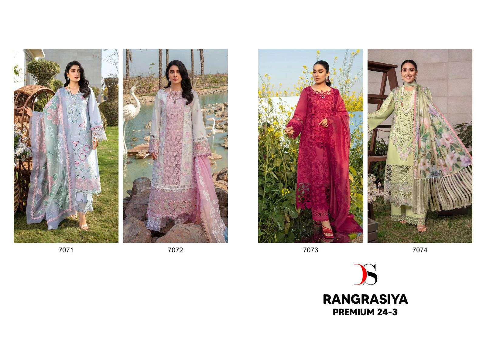 DEEPSY SUITS RANGRASIYA PREMIUM LAWN 24 VOL 3 COTTON DESIGNER SUIT