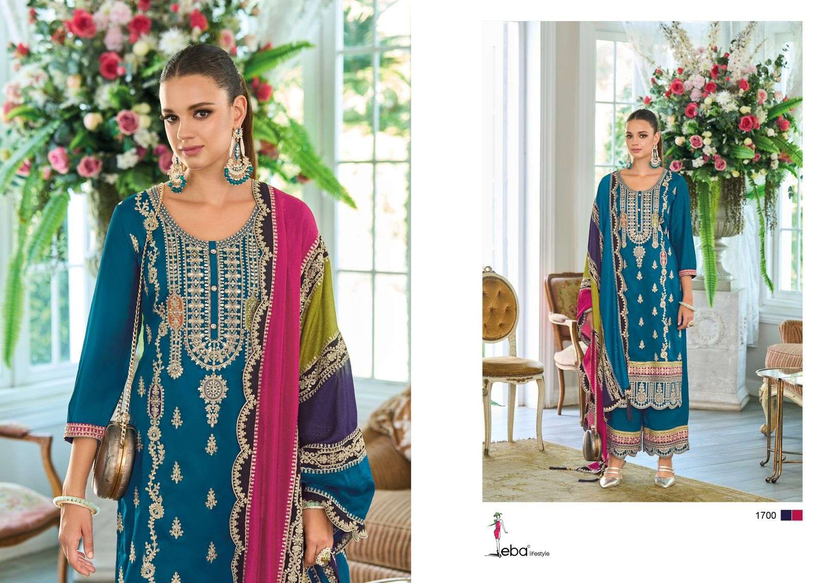 EBA LIFESTYLE RAYANA HEAVY EMBROIDERED FESTIVE WEAR SUIT