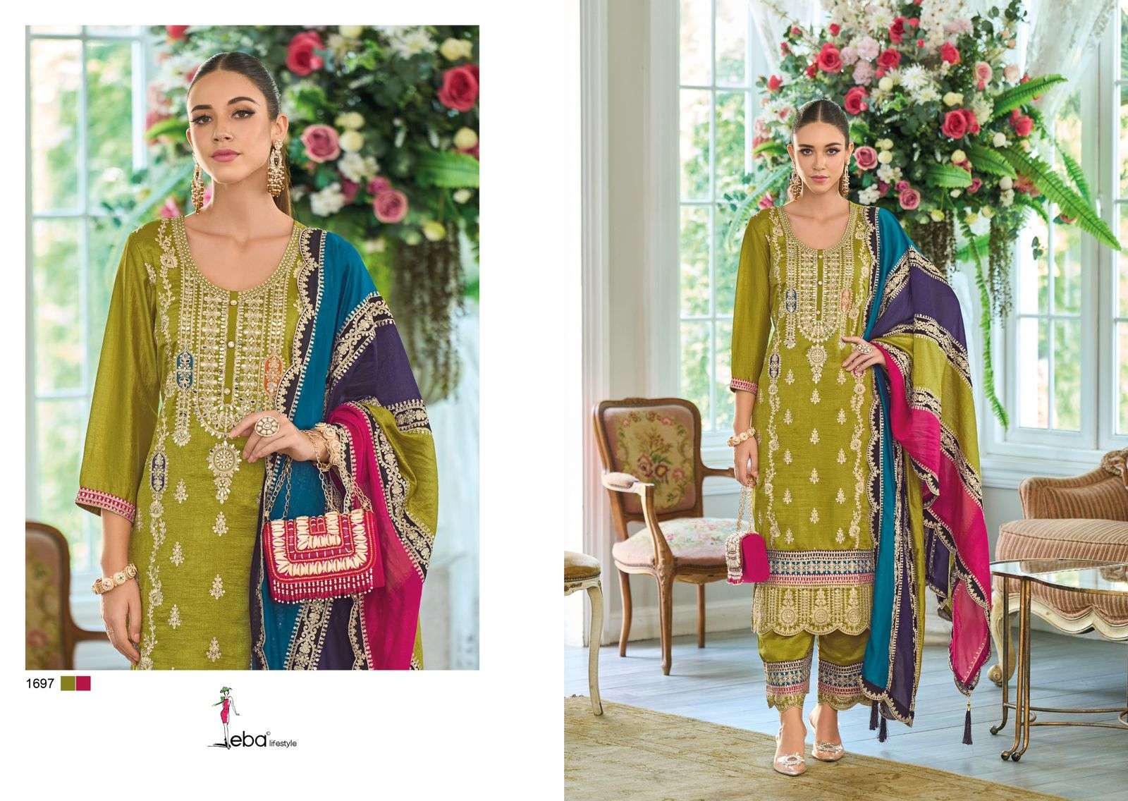 EBA LIFESTYLE RAYANA HEAVY EMBROIDERED FESTIVE WEAR SUIT