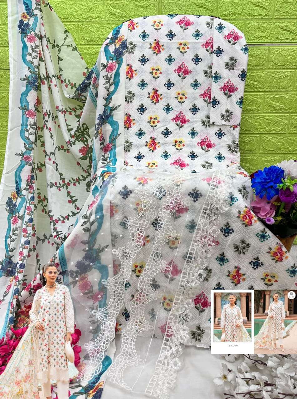 EZRA HIT DESIGN 1006 COTTON PATCH EMBROIDERY SUIT