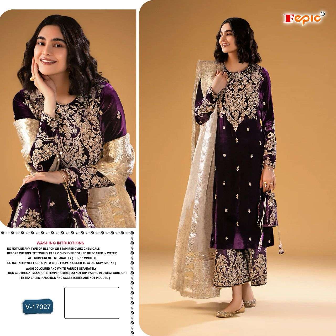 FEPIC ROSEMEEN V 17027 VELVET HEAVY DESIGNER SUIT