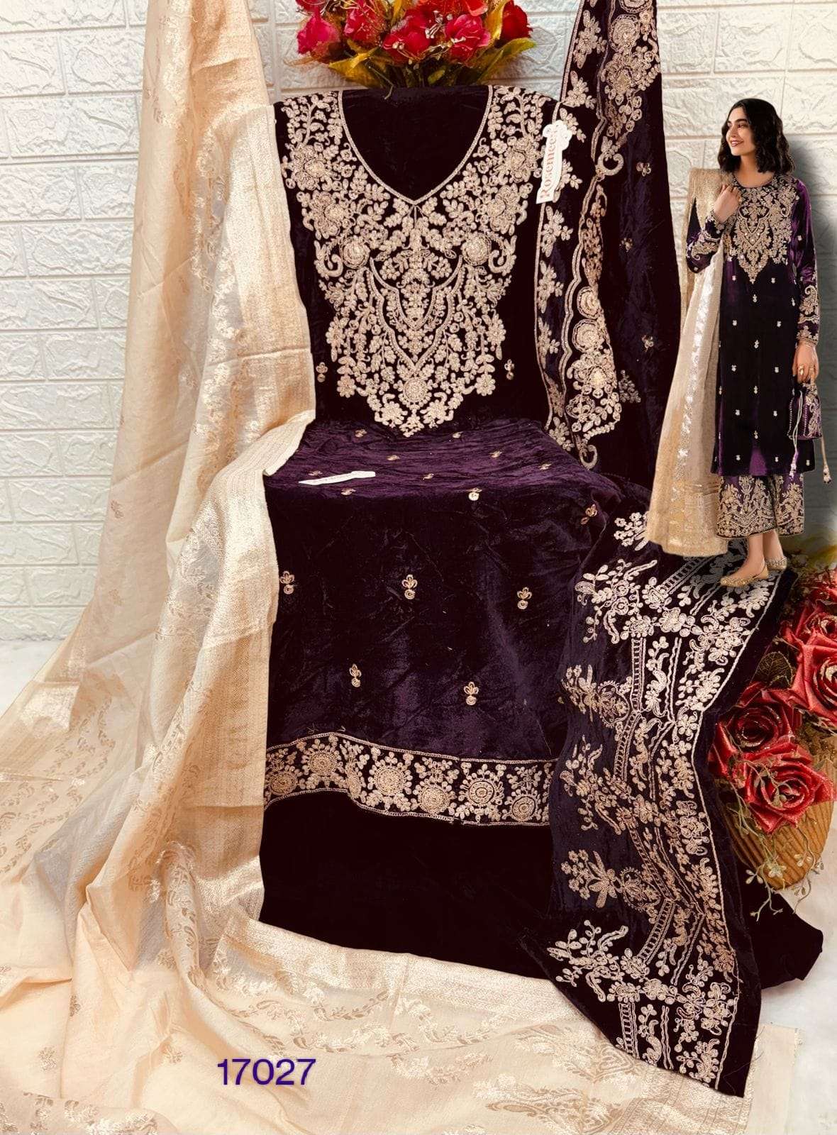 FEPIC ROSEMEEN V 17027 VELVET HEAVY DESIGNER SUIT