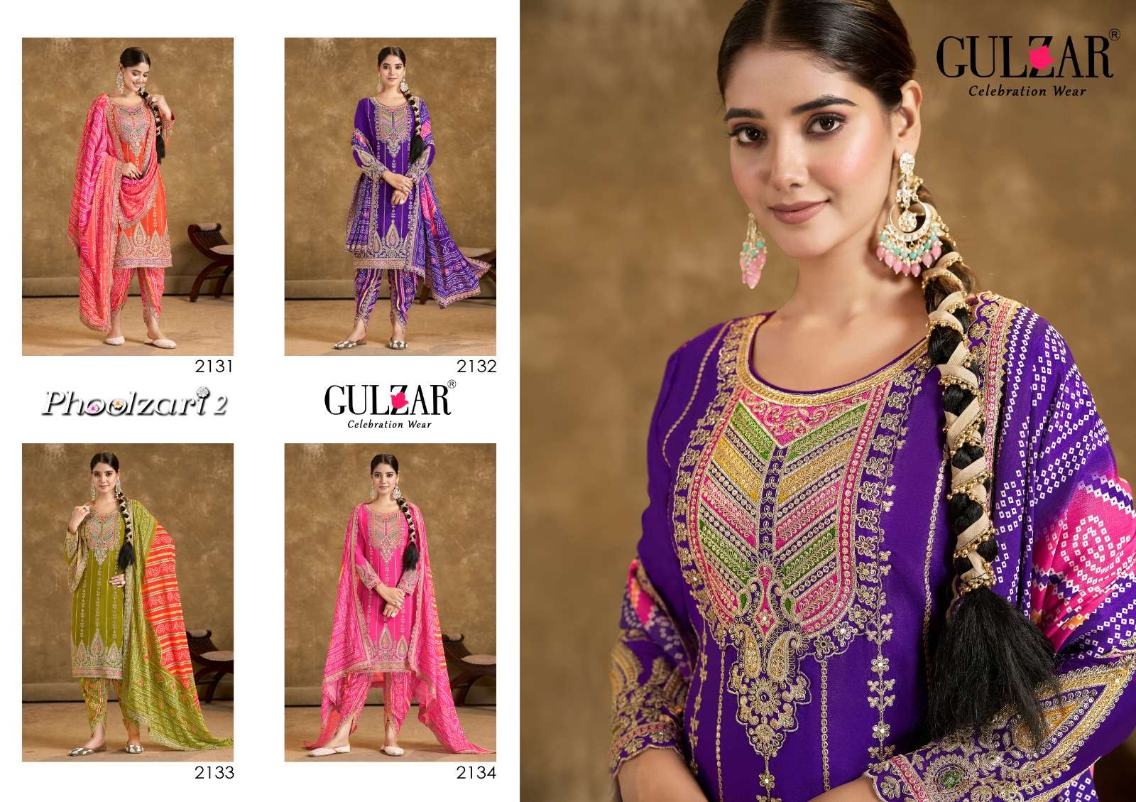 GULZAR PHOOLZARI VOL 2 HEAVY DESIGNER READY MADE SUIT