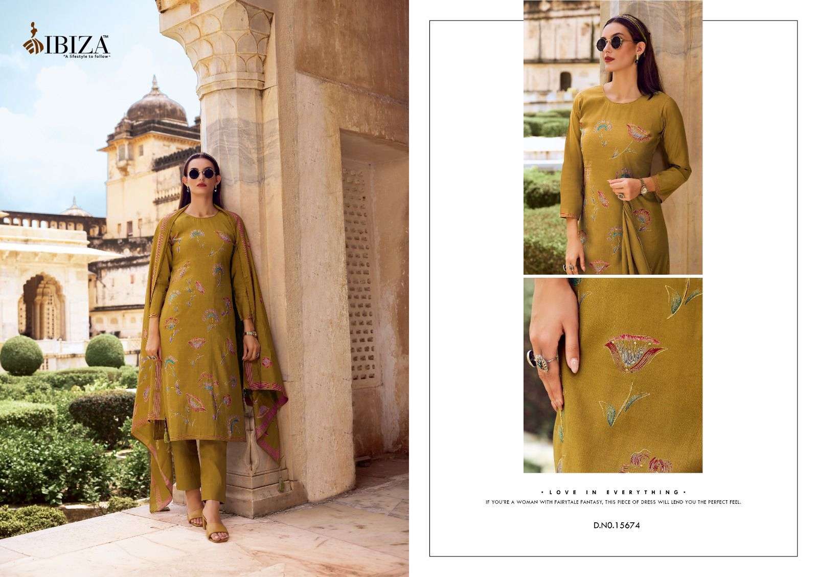 IBIZA MODERN ART VISCOSE FANCY DESIGNER SUIT