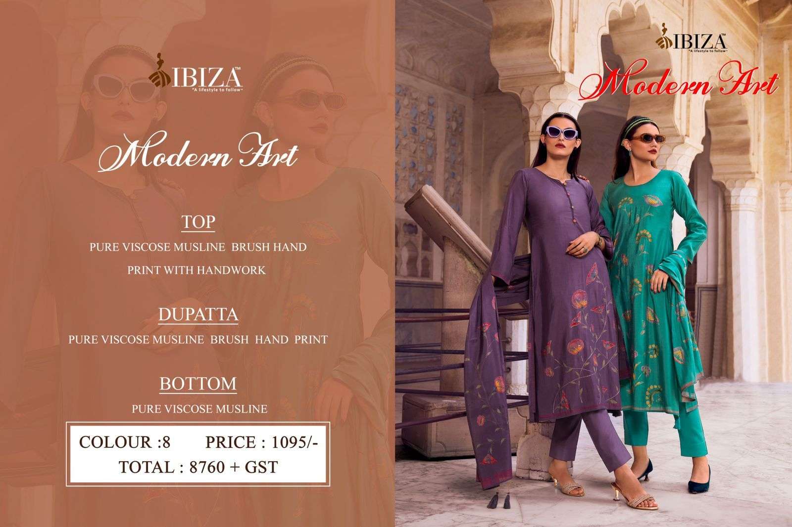 IBIZA MODERN ART VISCOSE FANCY DESIGNER SUIT