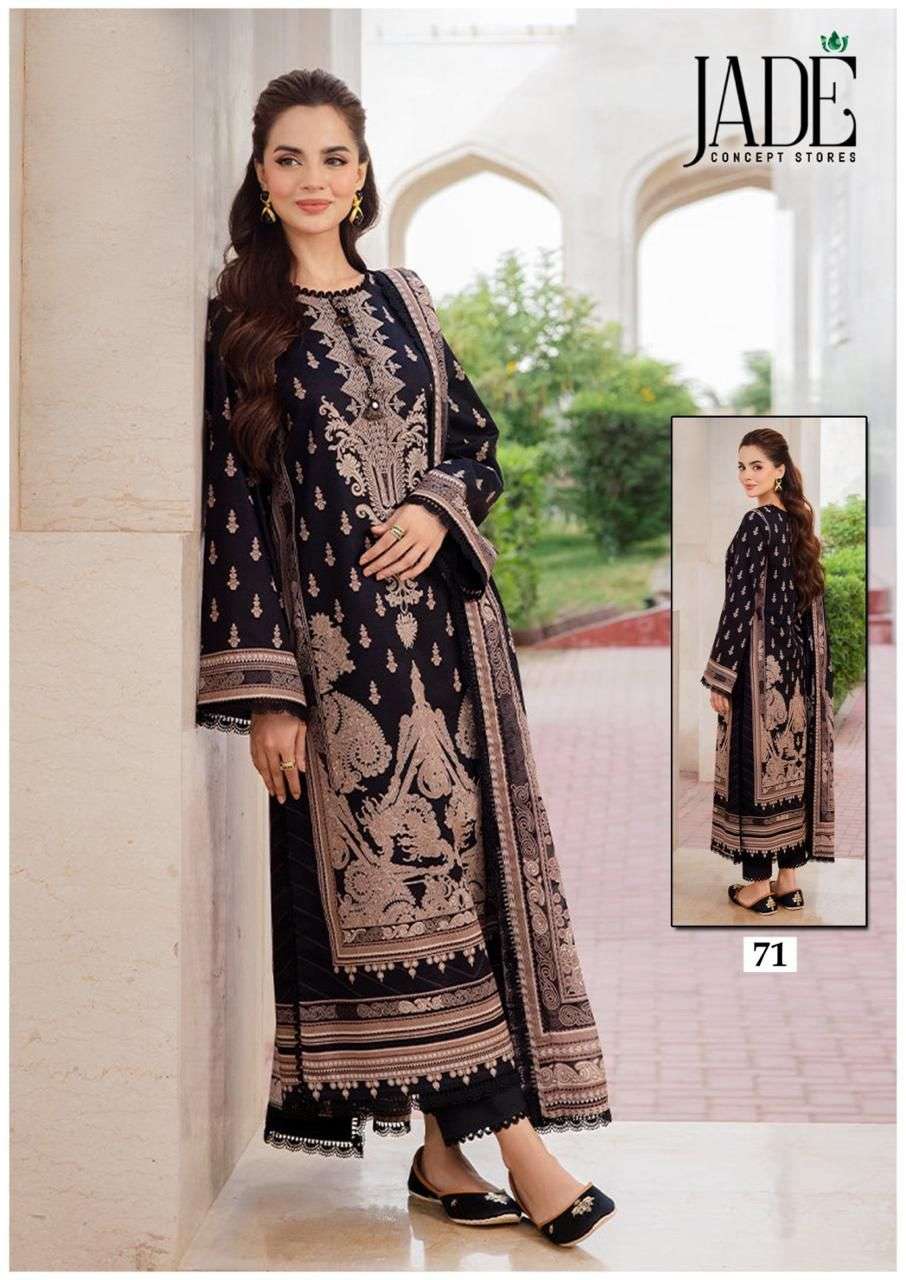 JADE CHEVRON EXCLUSIVE HEAVY COTTON VOL 8 LAWN COTTON SUIT