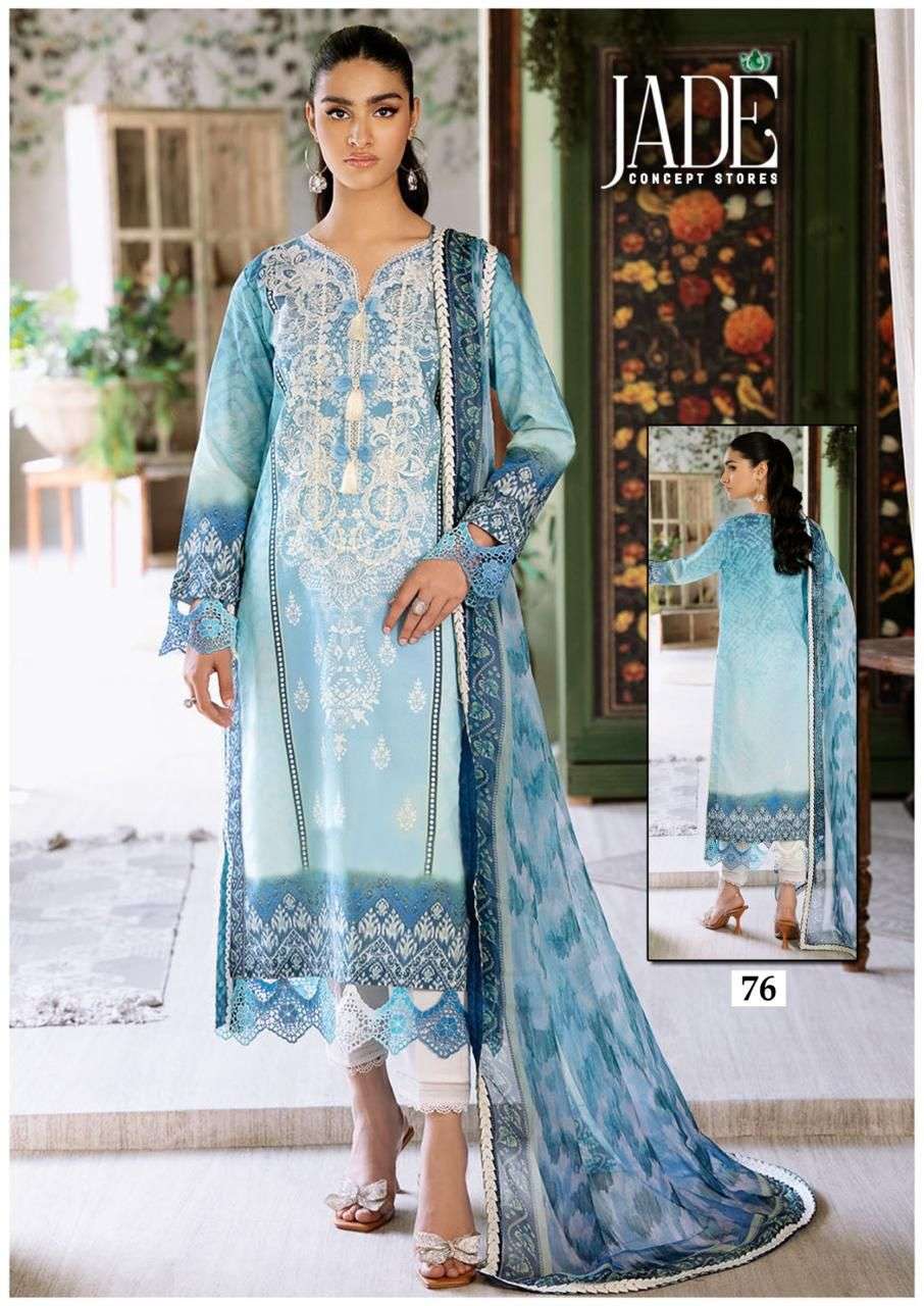 JADE CHEVRON EXCLUSIVE HEAVY COTTON VOL 8 LAWN COTTON SUIT