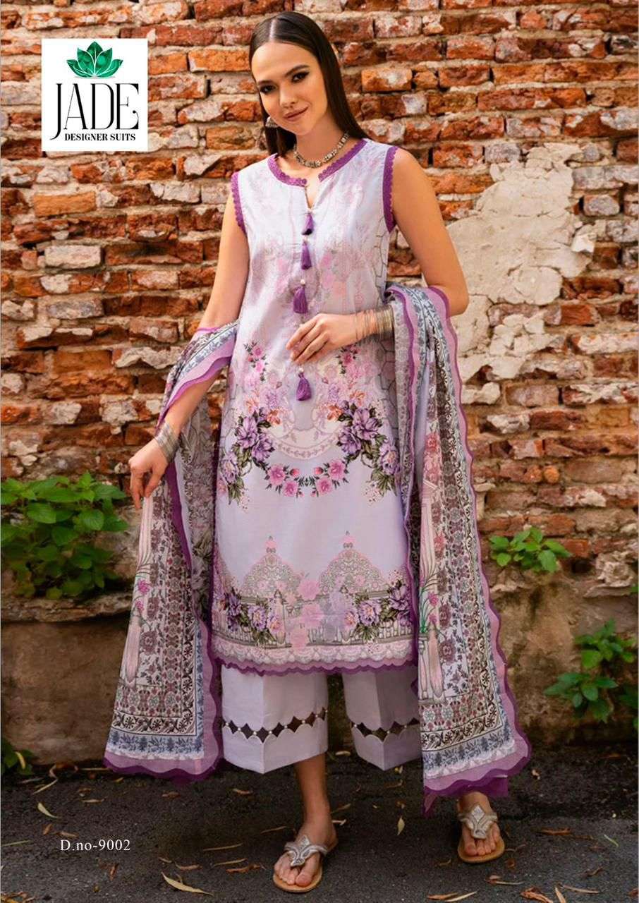 JADE CRIMSON EXCLUSIVE HEAVY LAWN COLLECTION VOL 9 LAWN COTTON SUIT