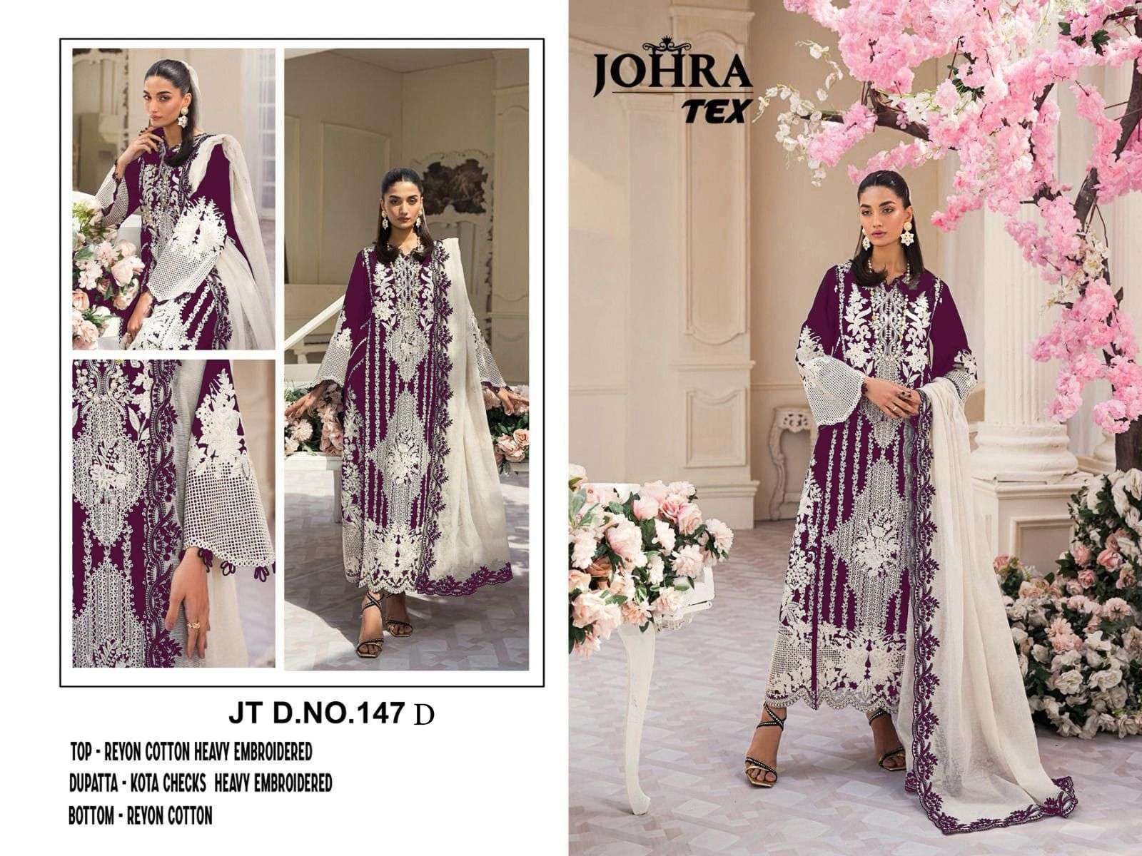 JOHRA TEX DESIGN NO JT 147 D HEAVY EMBROIDERED PARTY WEAR SUIT 