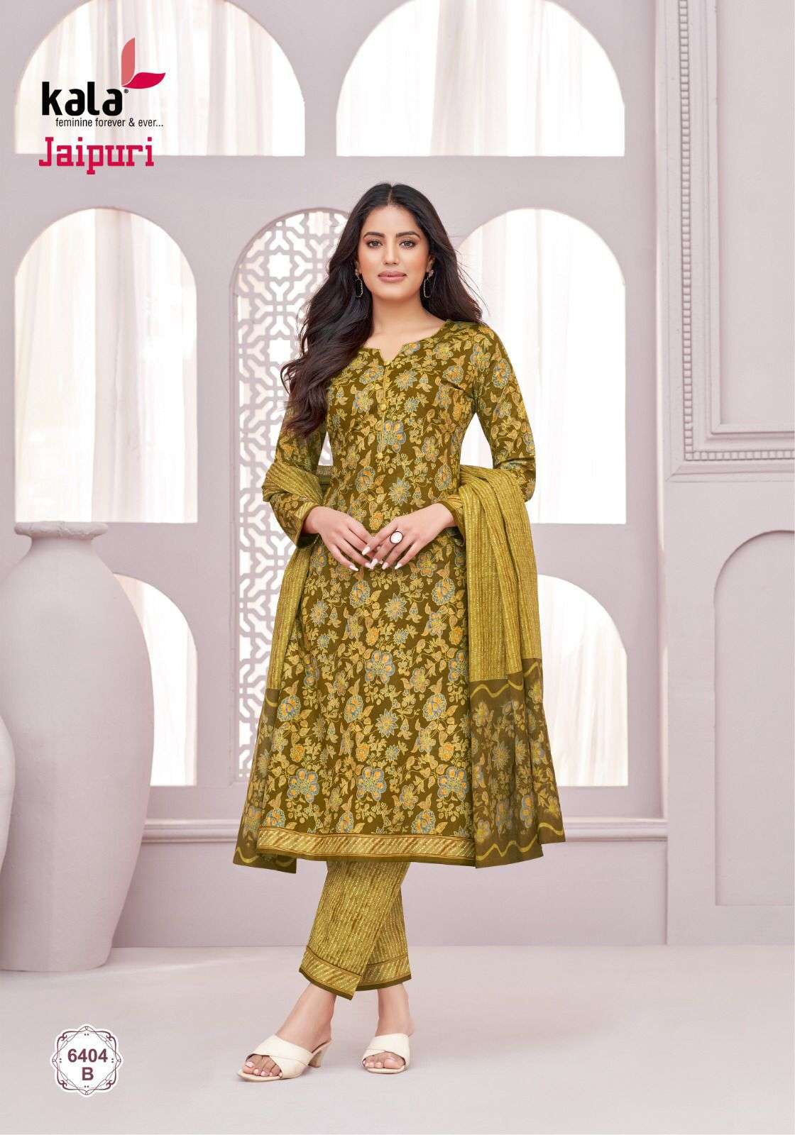 KALA FASHION JAIPURI VOL 6 COTTON PRINT DRESS MATERIAL