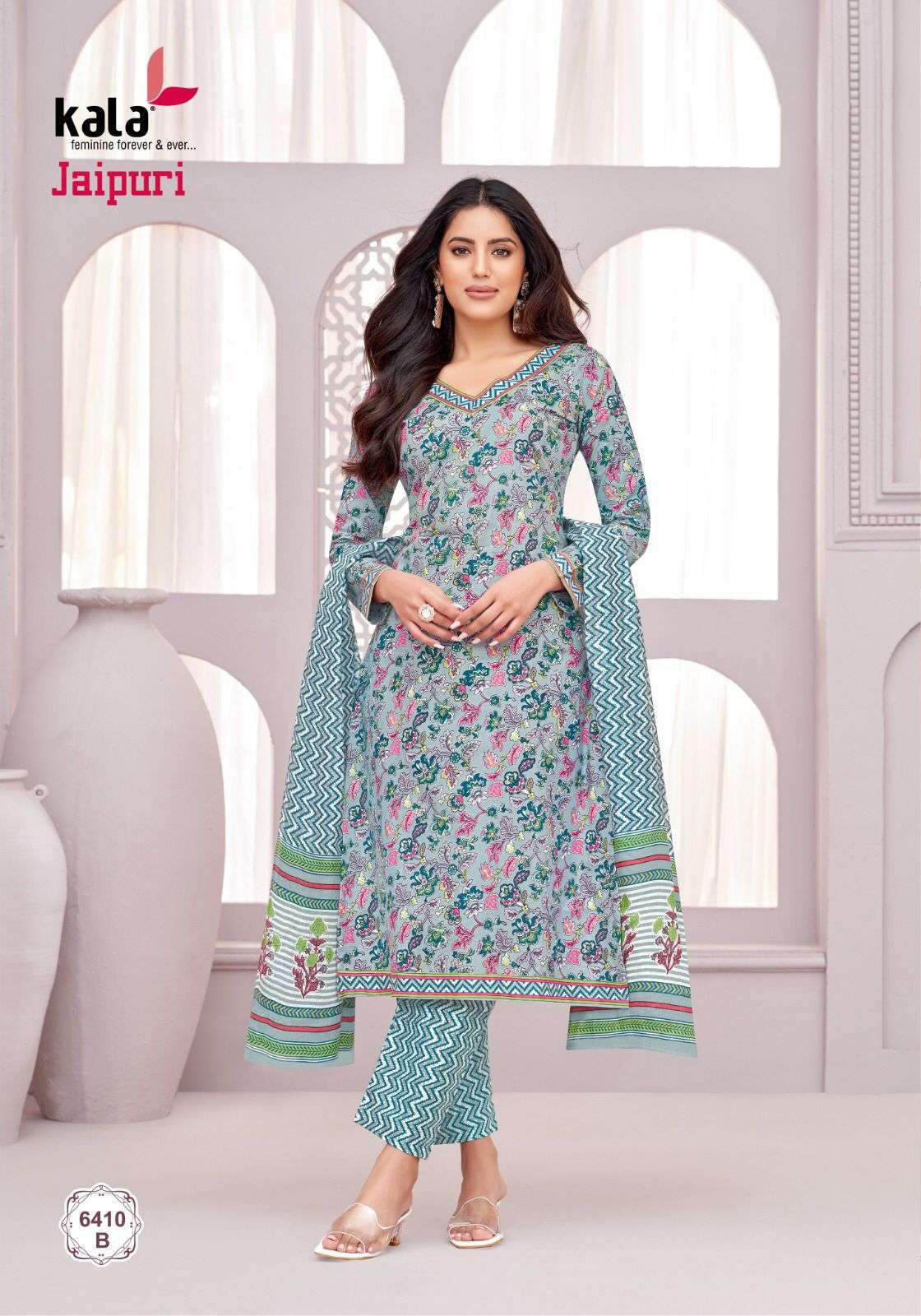 KALA FASHION JAIPURI VOL 6 COTTON PRINT DRESS MATERIAL