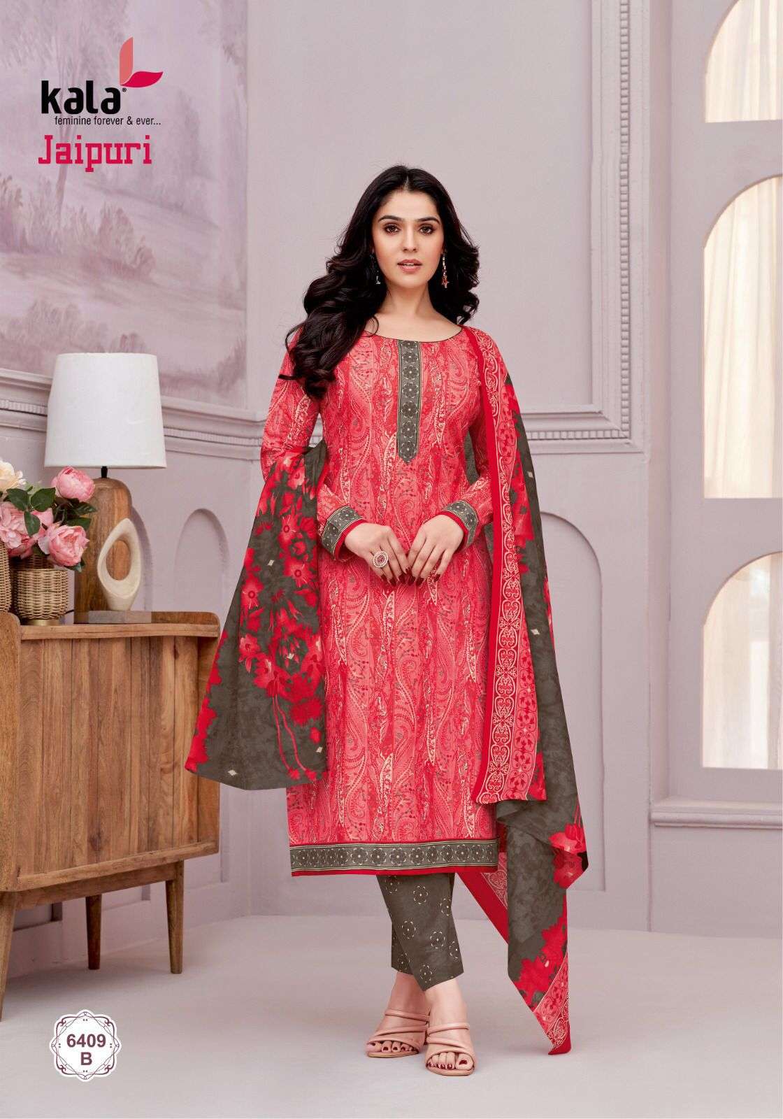 KALA FASHION JAIPURI VOL 6 COTTON PRINT DRESS MATERIAL