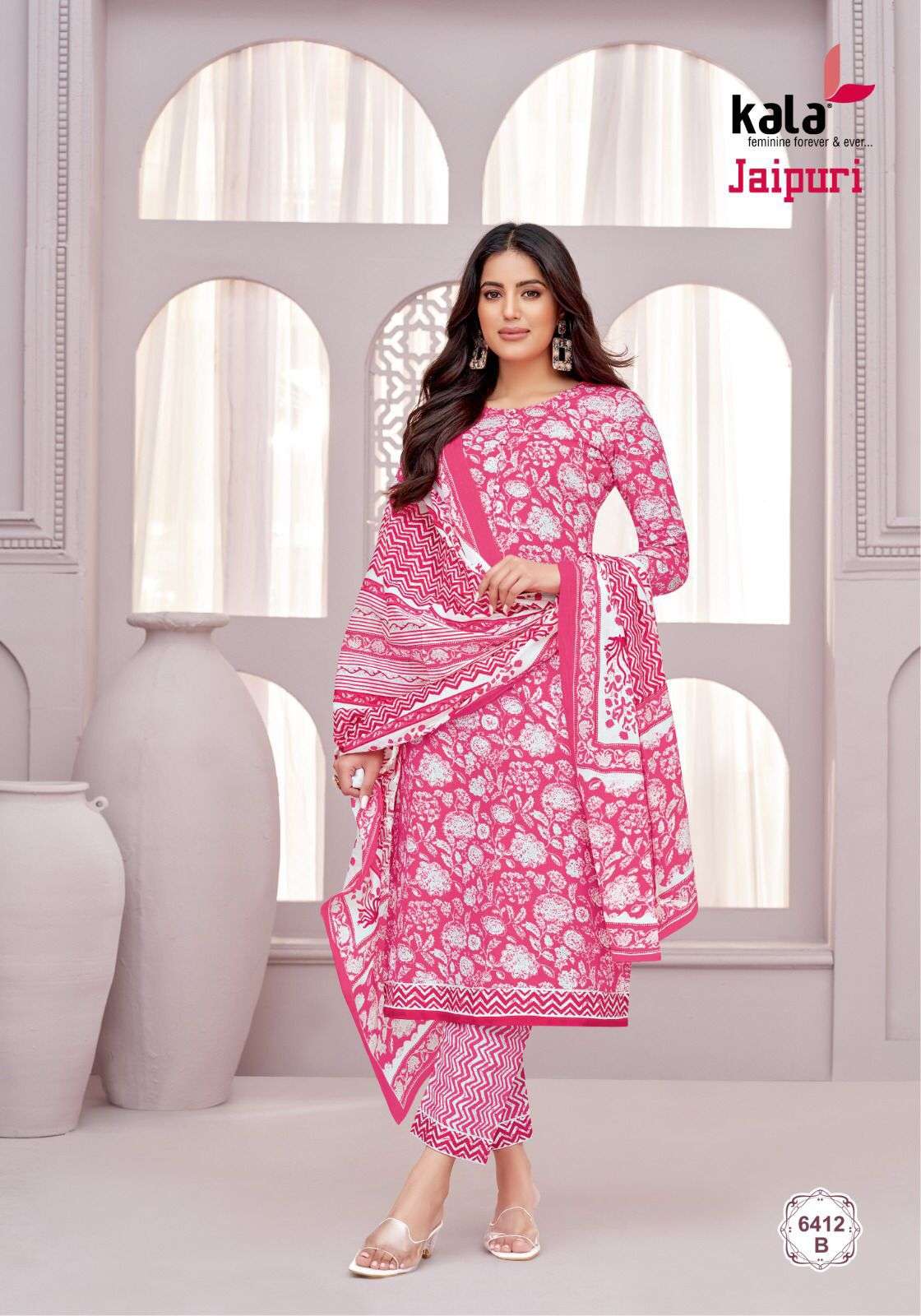 KALA FASHION JAIPURI VOL 6 COTTON PRINT DRESS MATERIAL