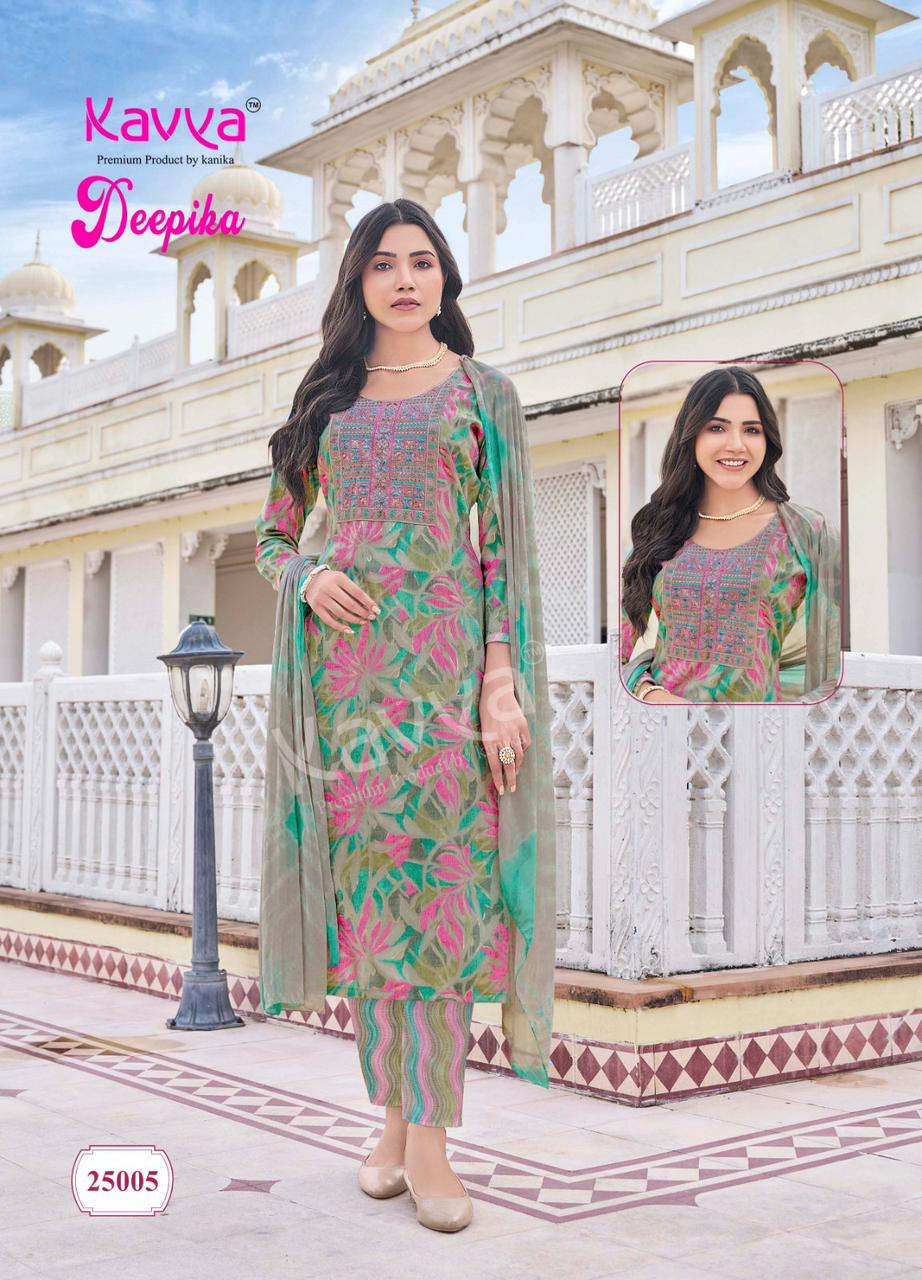 KAVYA DEEPIKA VOL 25 STRAIGHT CUT LADIES KURTI COMBO SET 