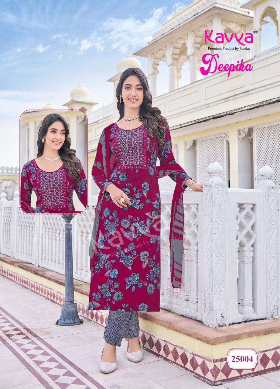 KAVYA DEEPIKA VOL 25 STRAIGHT CUT LADIES KURTI COMBO SET 