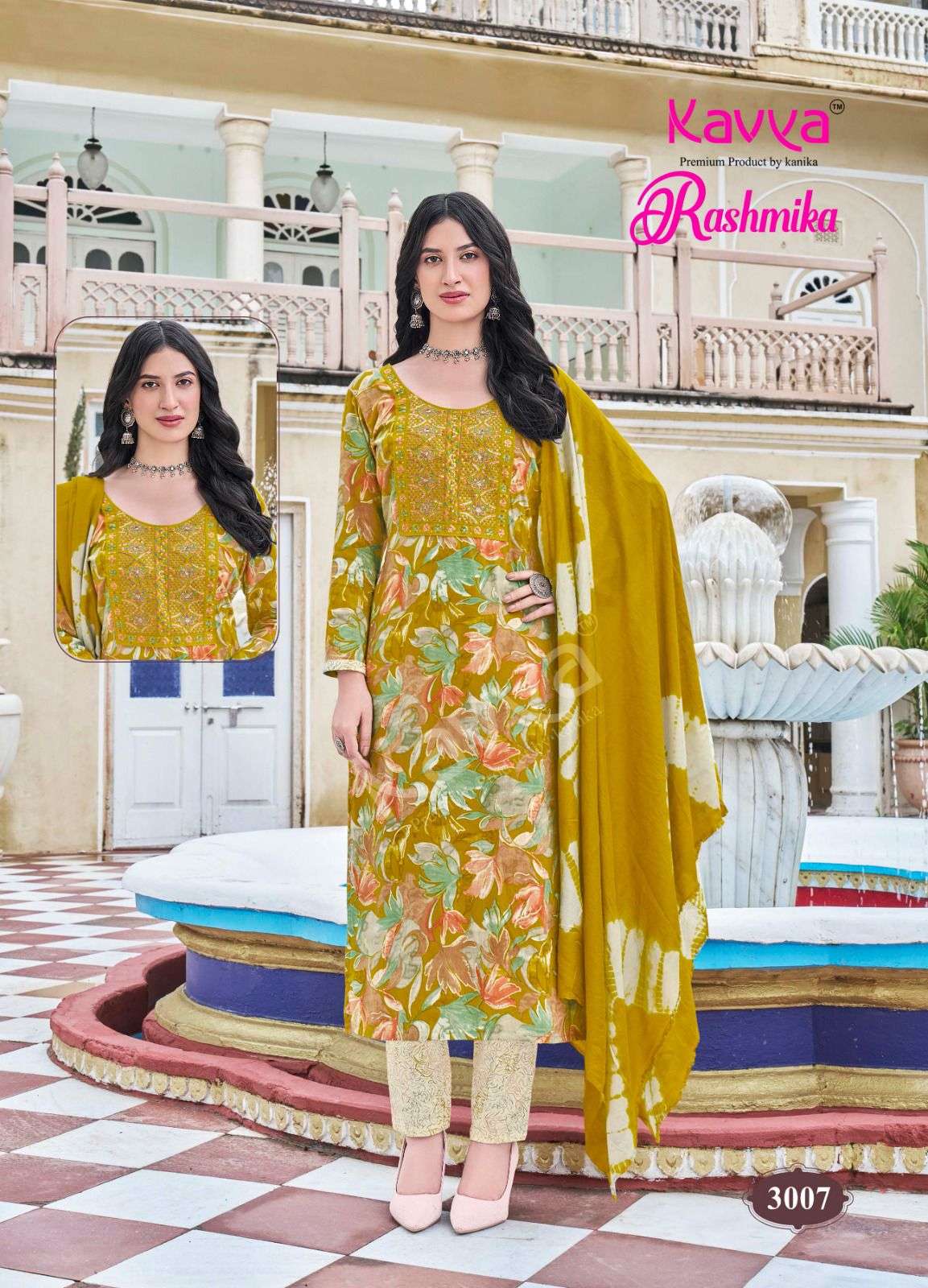 KAVYA RASHMIKA VOL 3 RAYON PRINTED KURTI COMBO SET 