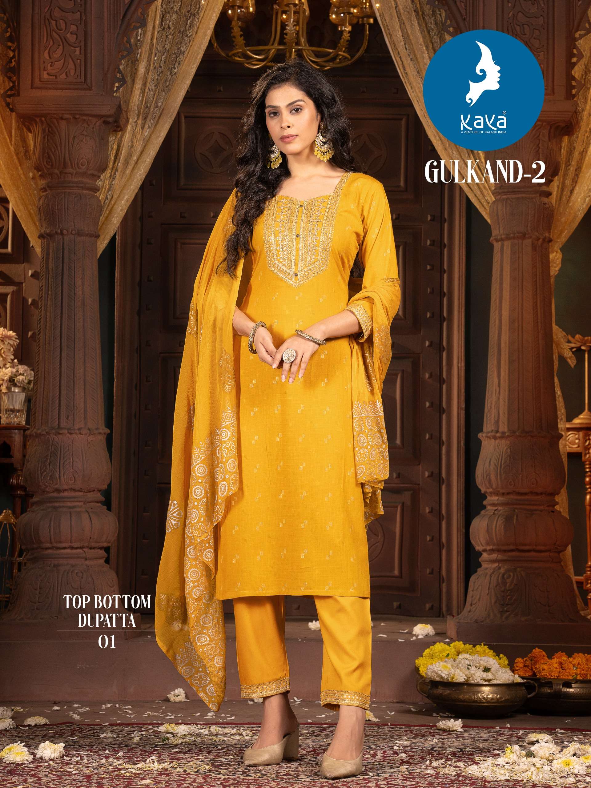 KAYA GULKAND VOL 3 RAYON FANCY DESIGNER KURTI COMBO SET 