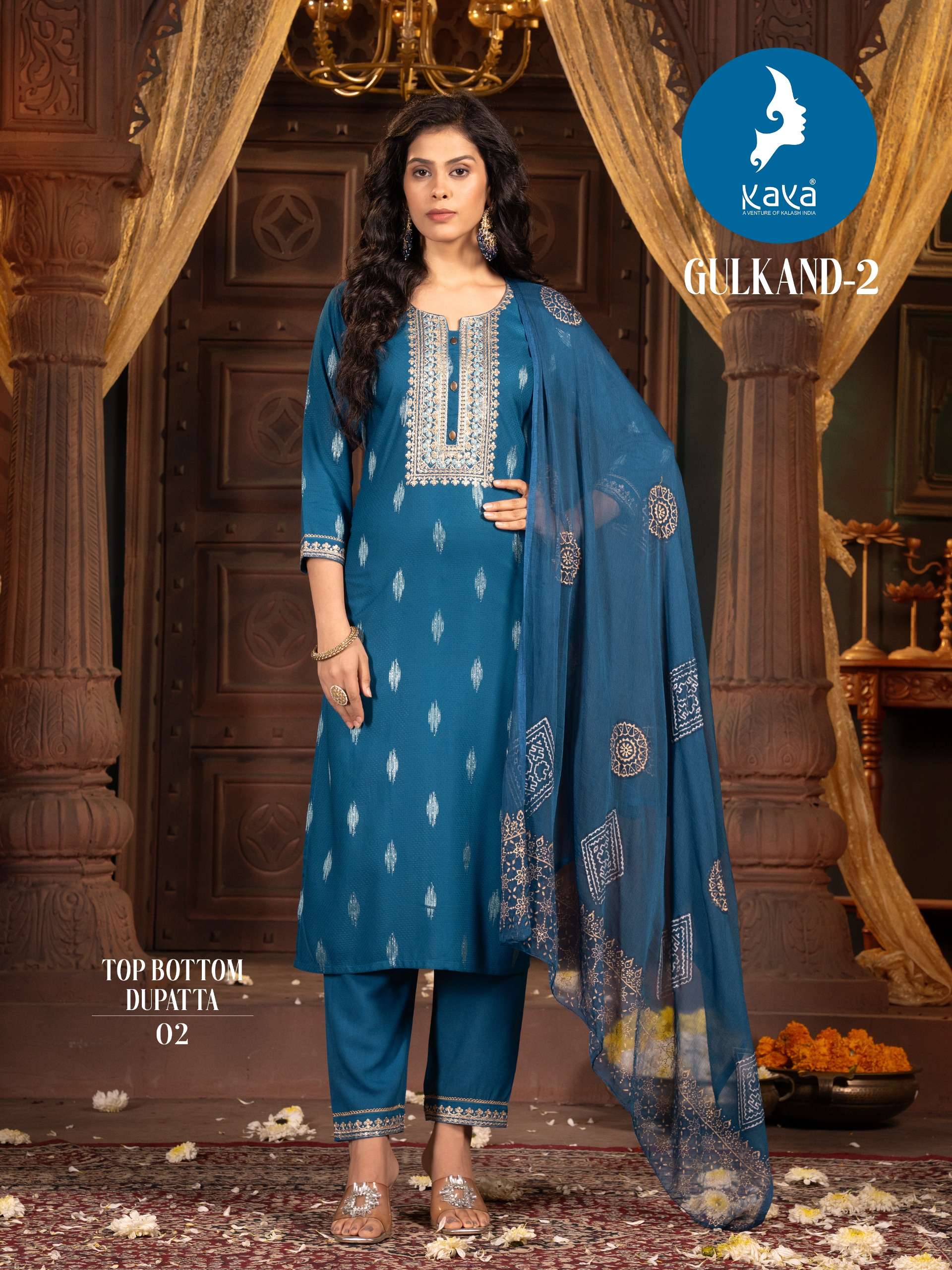 KAYA GULKAND VOL 3 RAYON FANCY DESIGNER KURTI COMBO SET 