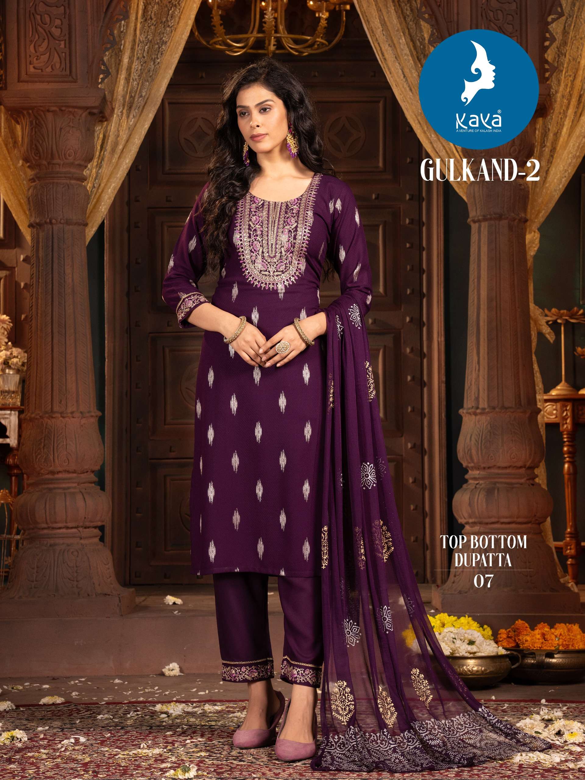 KAYA GULKAND VOL 3 RAYON FANCY DESIGNER KURTI COMBO SET 