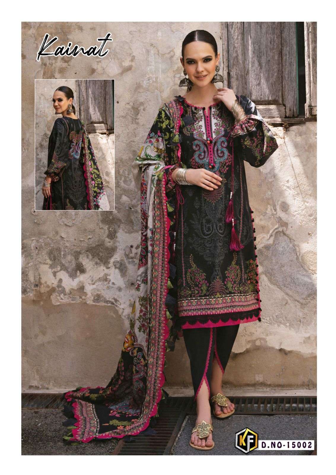 KEVAL FAB KAINAT VOL 15 LAWN COTTON DIGITAL PRINT SUIT