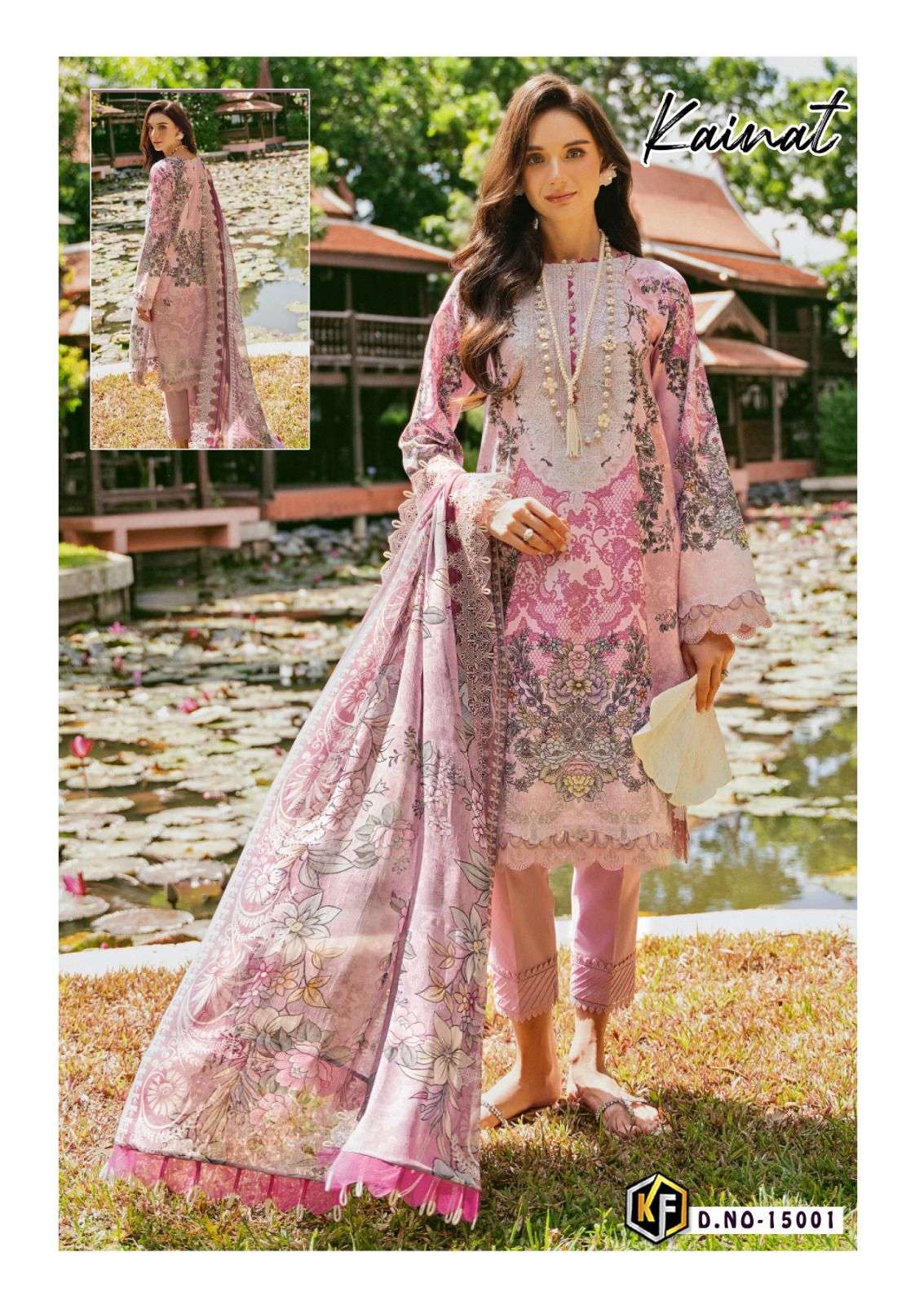 KEVAL FAB KAINAT VOL 15 LAWN COTTON DIGITAL PRINT SUIT