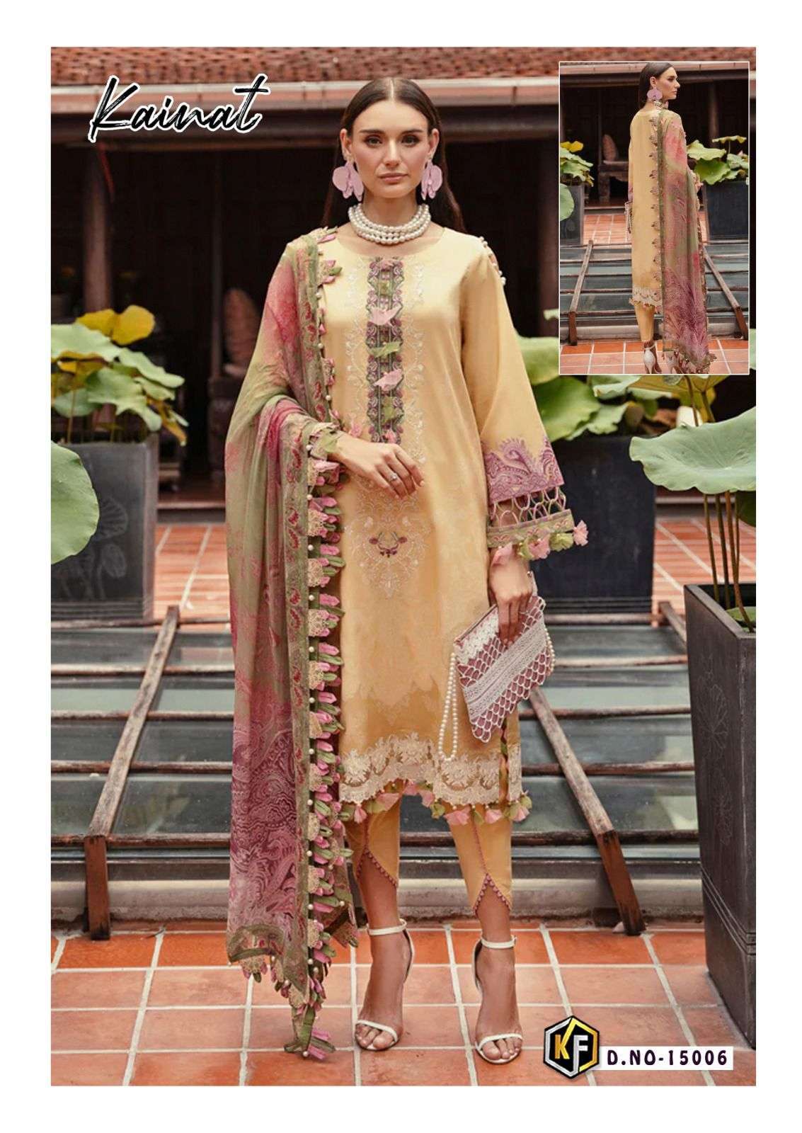 KEVAL FAB KAINAT VOL 15 LAWN COTTON DIGITAL PRINT SUIT