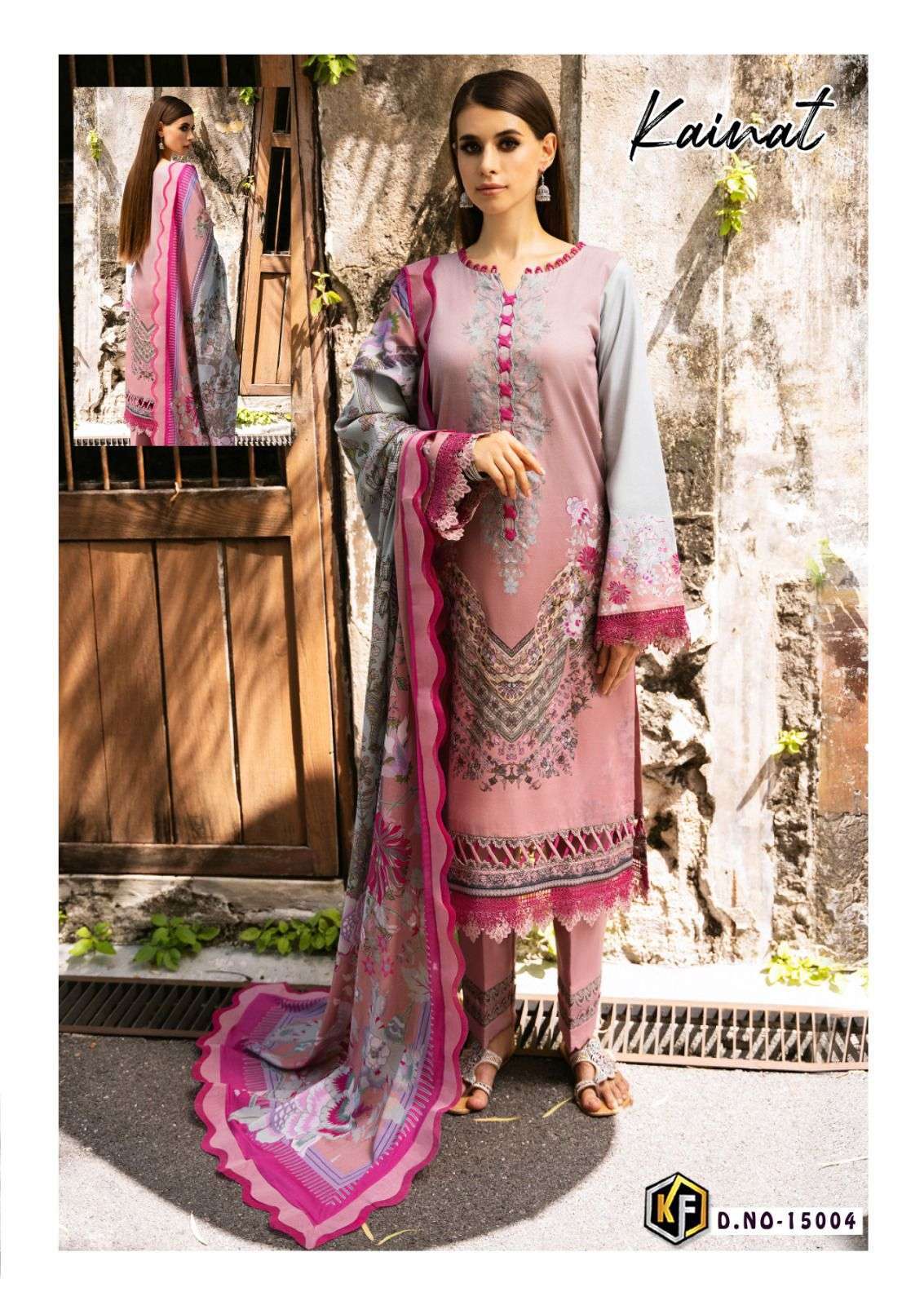 KEVAL FAB KAINAT VOL 15 LAWN COTTON DIGITAL PRINT SUIT