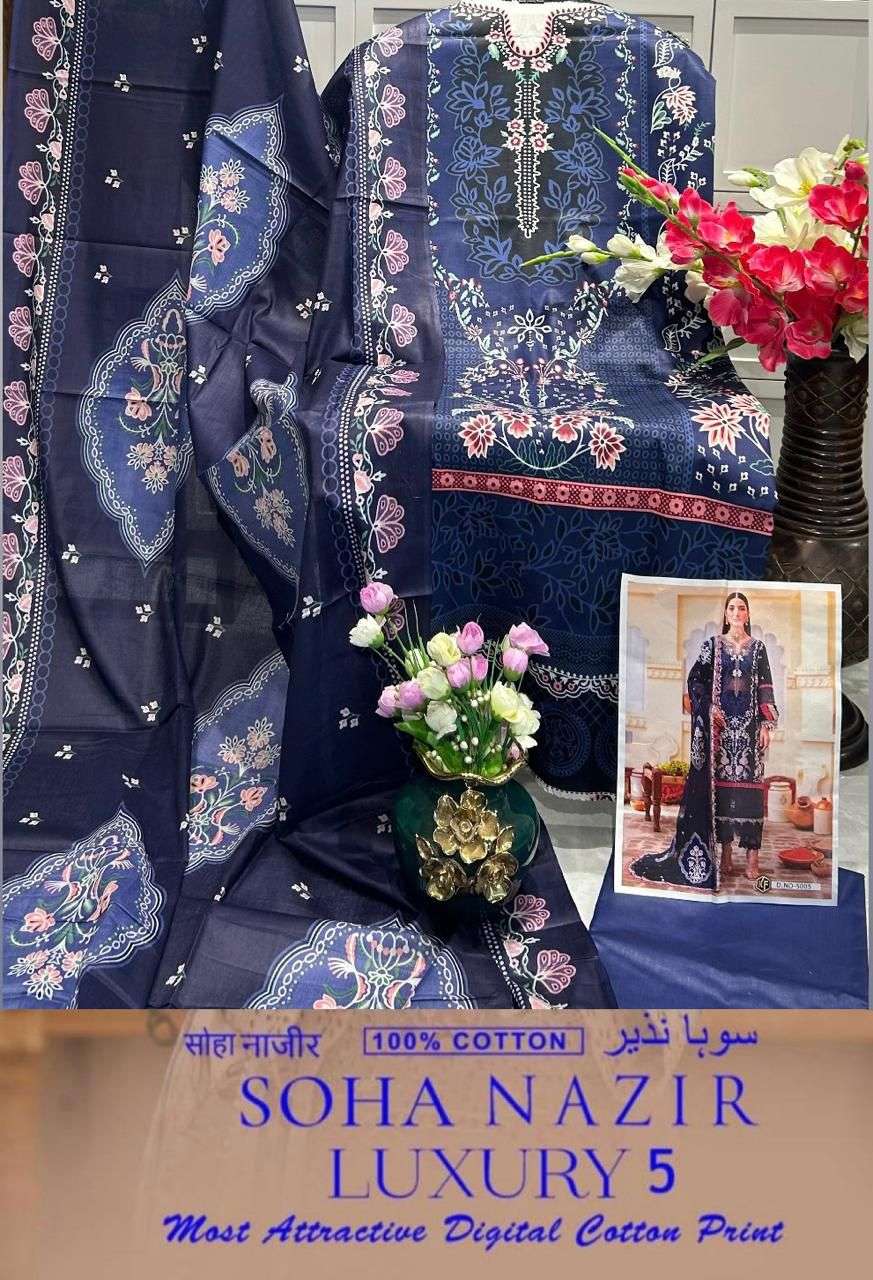 KEVAL FAB SOHA NAZIR VOL 5 LAWN COTTON DIGITAL PRINT SUIT