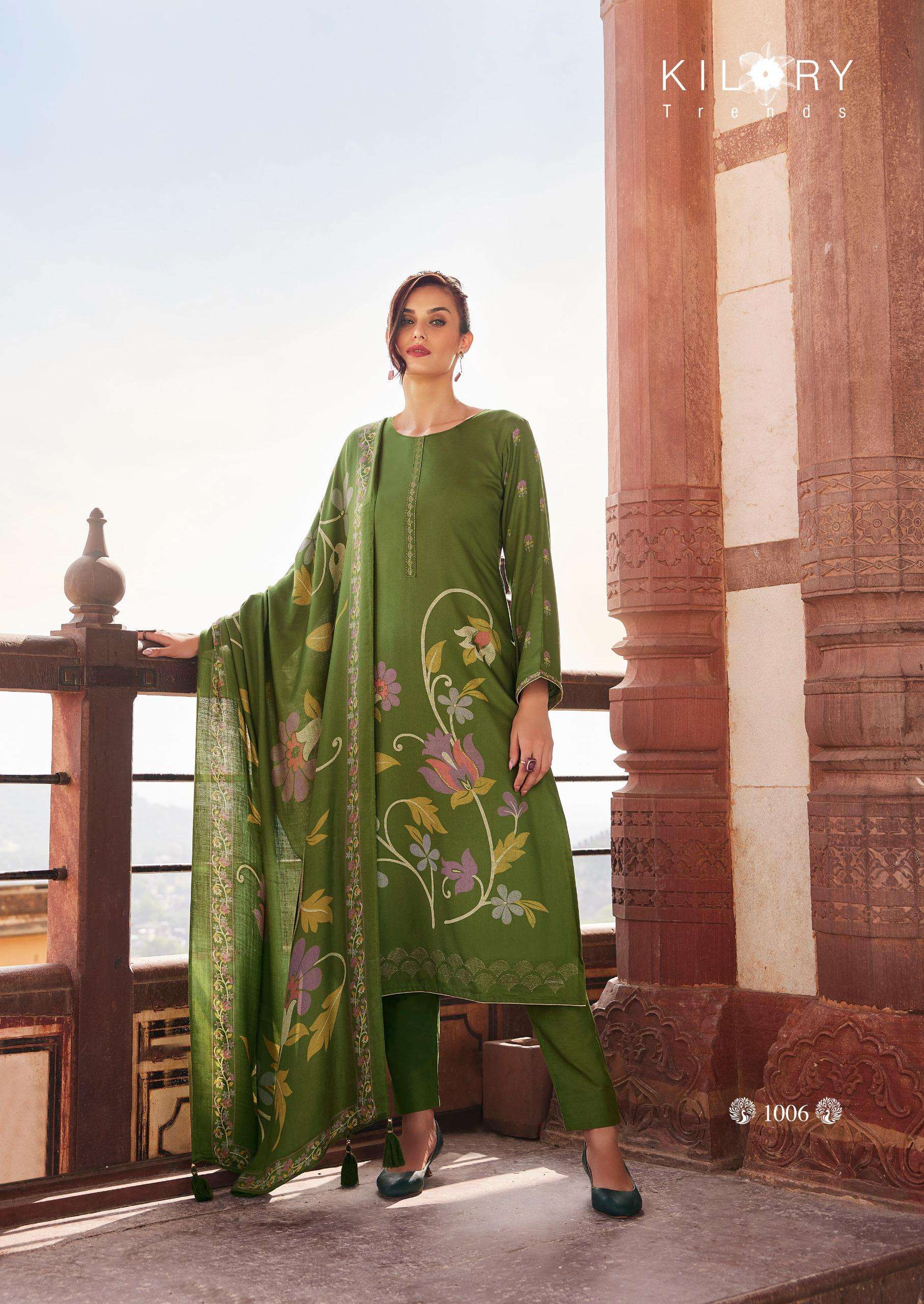 KILORY TRENDZ CRYSTAL PASHMINA DESIGNER WORK SUIT