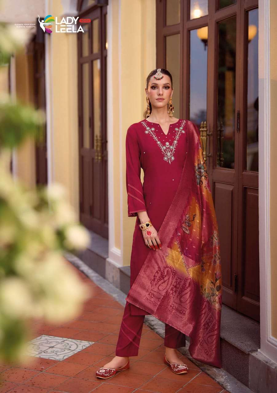  LADY LEELA SUHAGAN VISCOSE FANCY DESIGNER LADIES SUIT